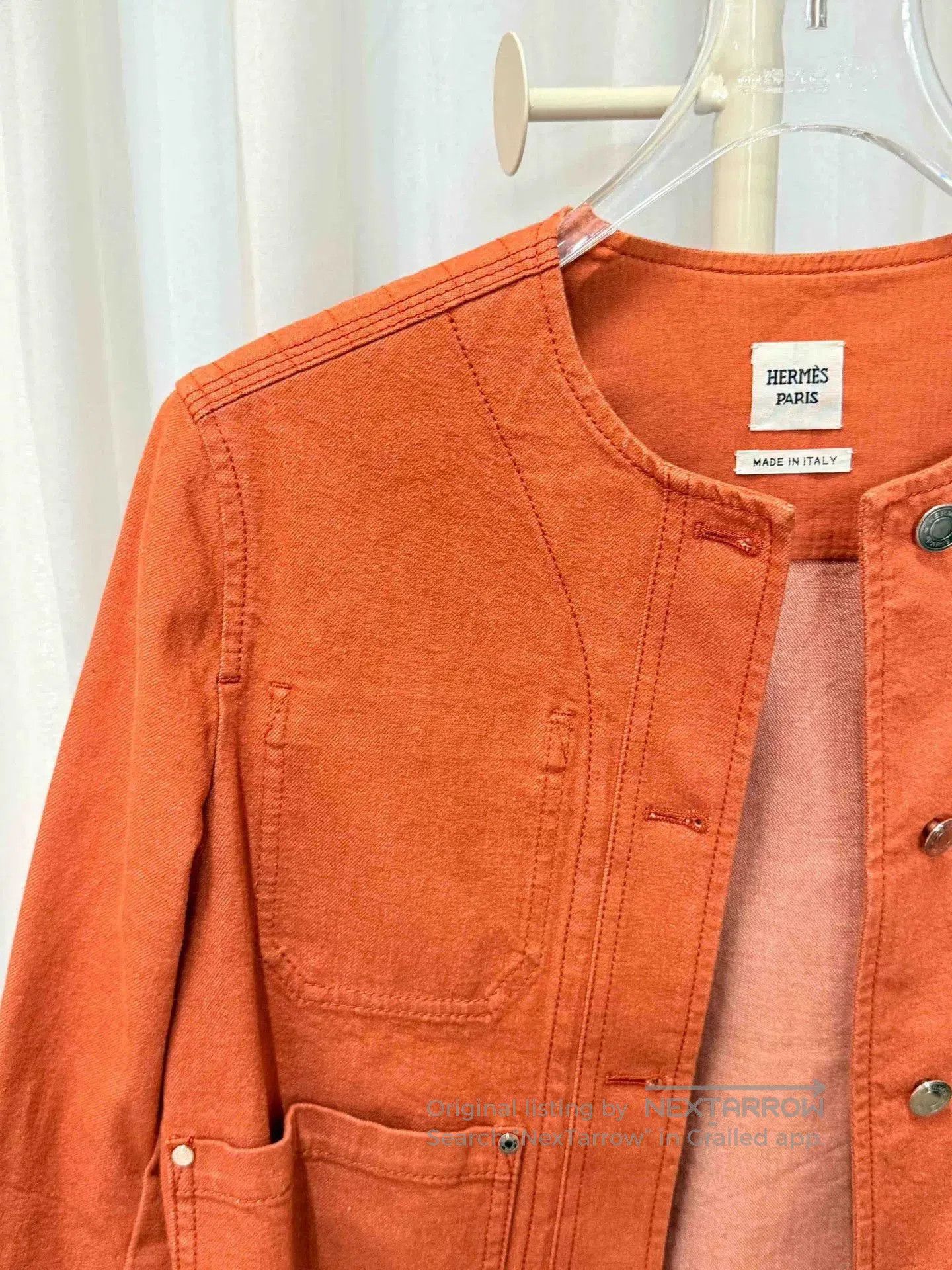 Hermes hermes orange short denim jacket size 38. Size US M / EU 48-50 / 2 - 4 Thumbnail