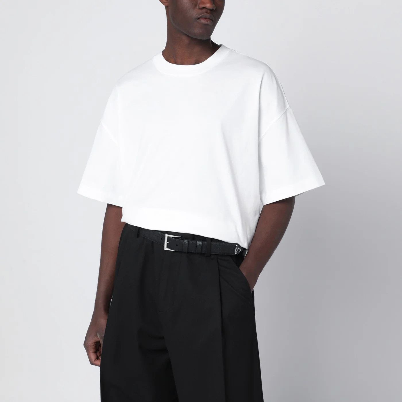 Prada o1d2blof0326 Size: 90 / Saffiano Belt in Black Size ONE SIZE - 2 Thumbnail