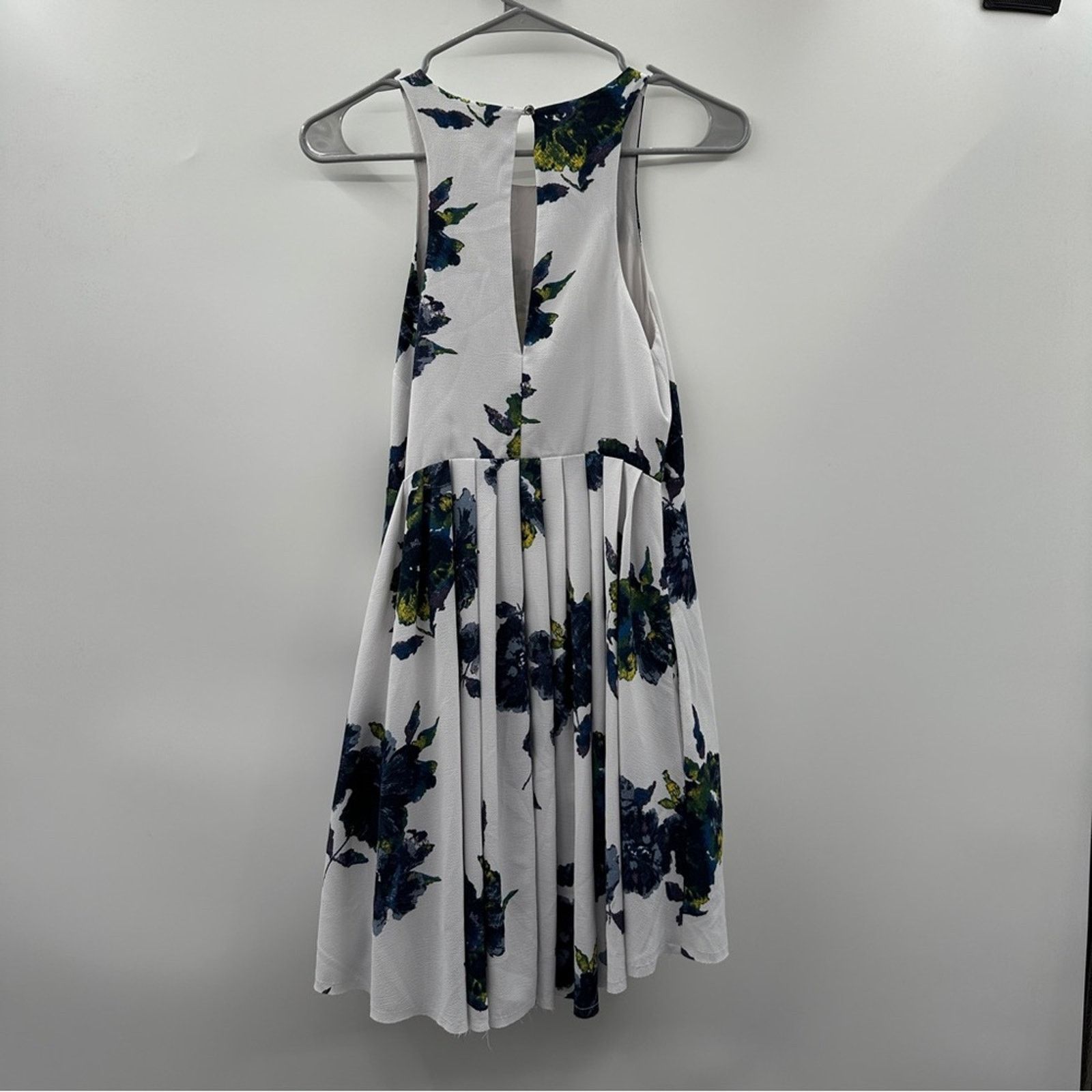 Free People Free People Flutterby Blue & White Sleeveless Mini Dress Size XS / US 0-2 / IT 36-38 - 5 Thumbnail