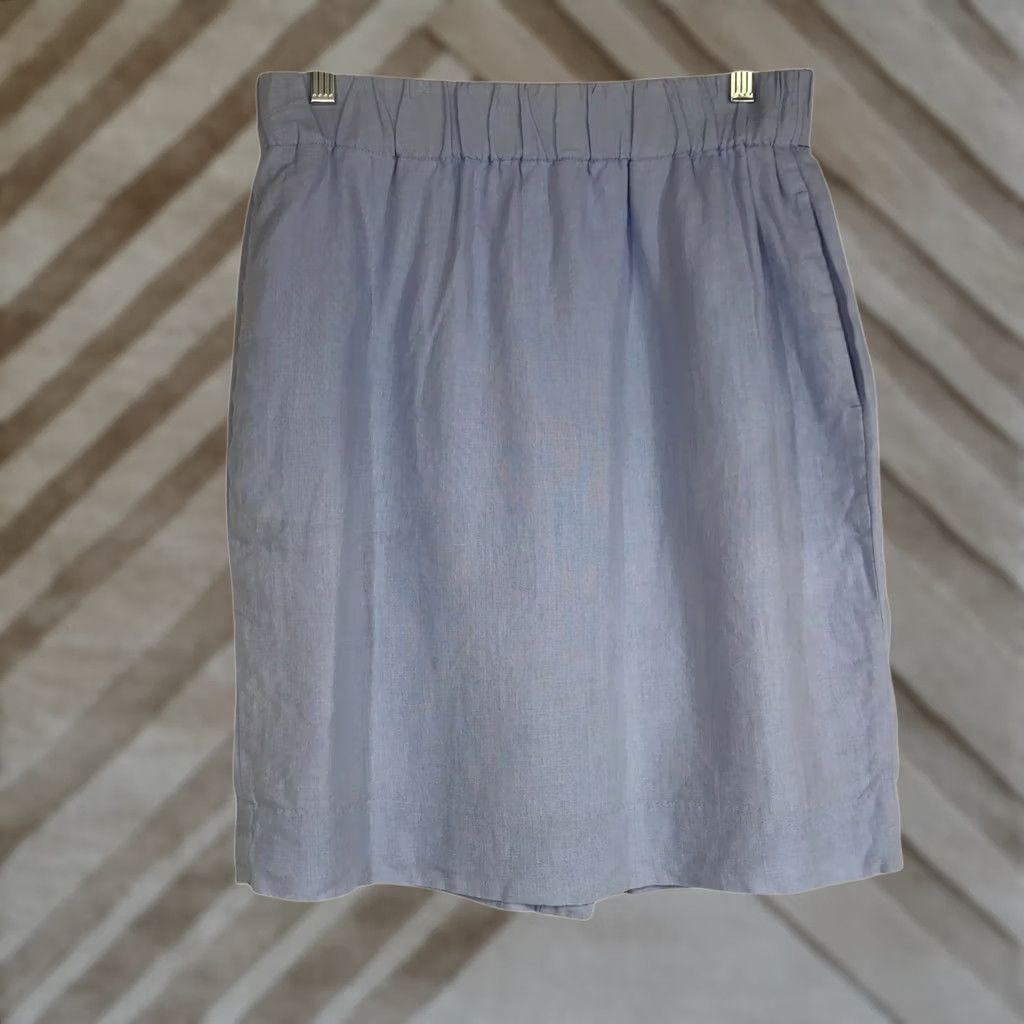 J.Crew J.CREW Skirt Women S LILAC LINEN ELASTIC WAIST WOMEN'S SMALL Size 28" / US 6 / IT 42 - 1 Thumbnail