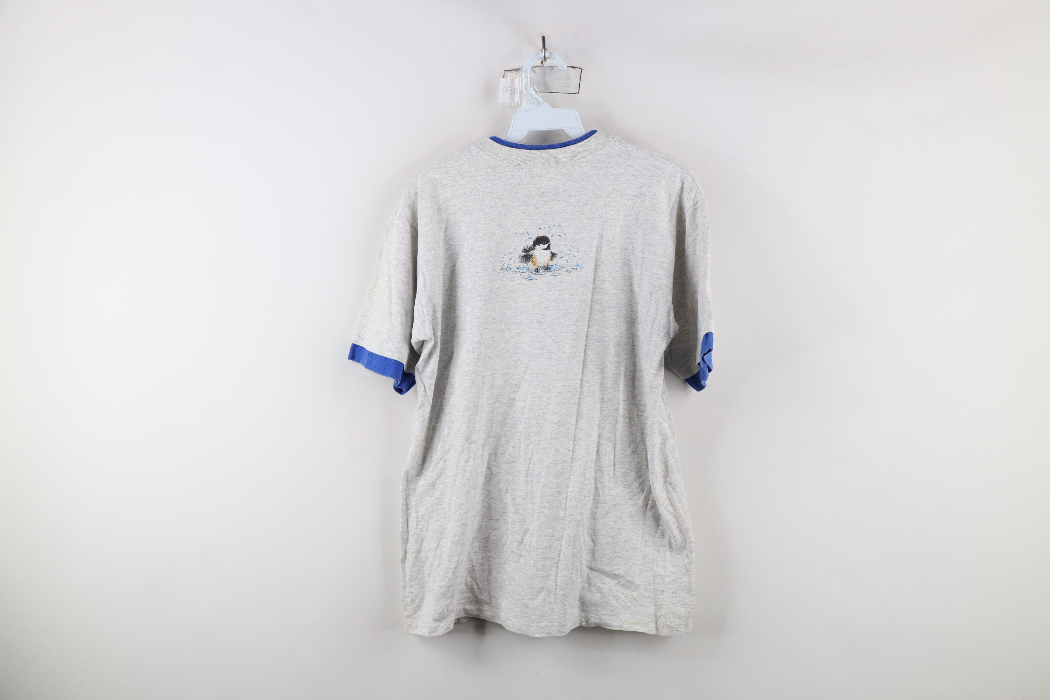 Vintage Vintage 90s Streetwear Layered Bird Flower T-Shirt USA Size M / US 6-8 / IT 42-44 - 13 Thumbnail