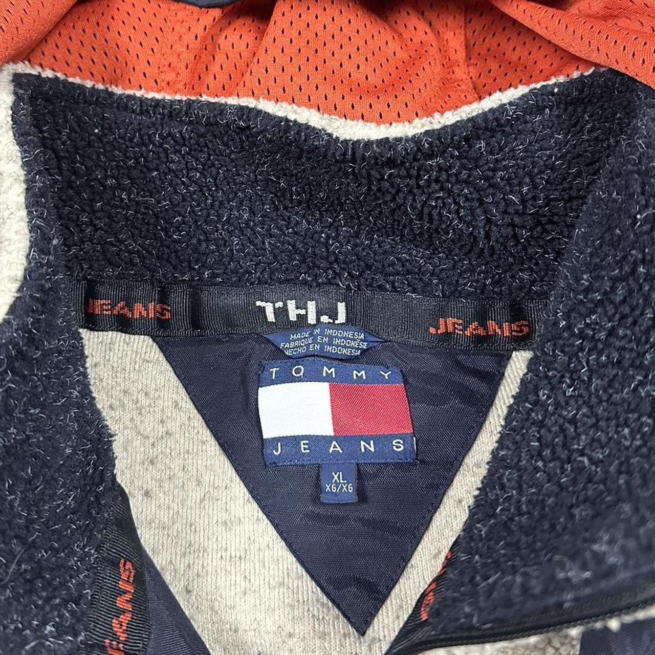 Tommy Hilfiger Vintage Tommy Hilfiger Oatmeal Deep Pile Hood Fleece Anorak Size US XL / EU 56 / 4 - 7 Thumbnail