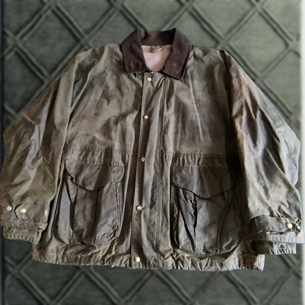 Filson VINTAGE Filson Waxed Tin Cloth Field Jacket Style 1440N Full Zip Made In USA XL Size US XL / EU 56 / 4 - 1 Thumbnail