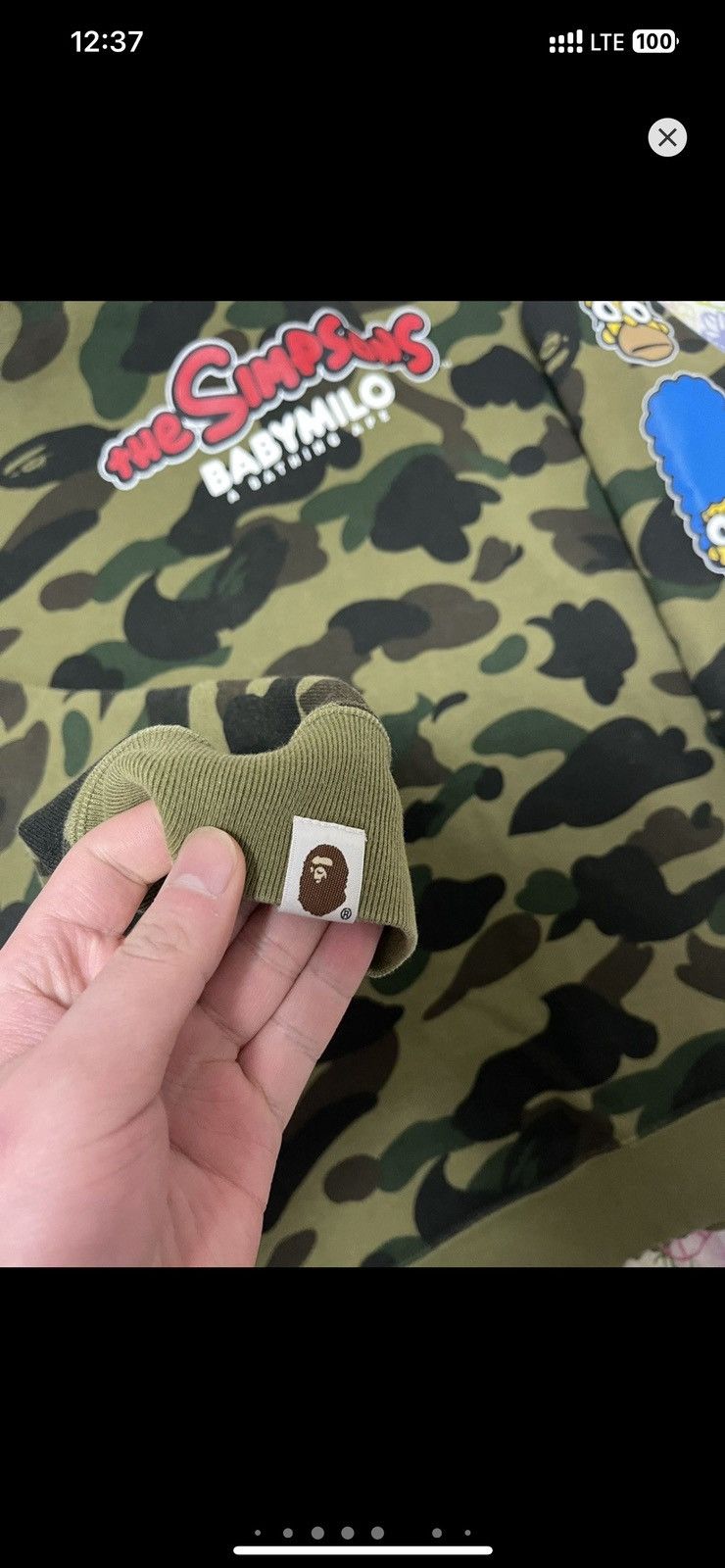 Bape Bape x The Simpsons Sleeve Logo Green Camo Full Zip Hoodie Size US S / EU 44-46 / 1 - 6 Thumbnail