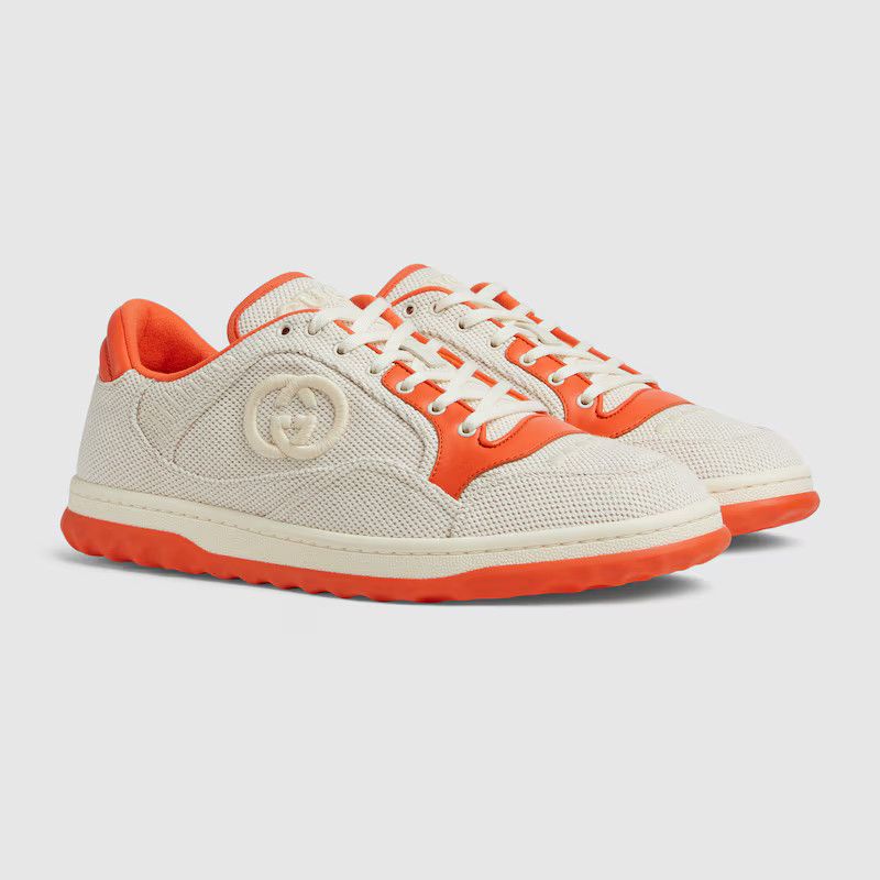 Gucci o1mt1gz0225 MAC80 Low-Top Sneakers in Beige/Orange Size US 5.5 / EU 38 - 2 Thumbnail