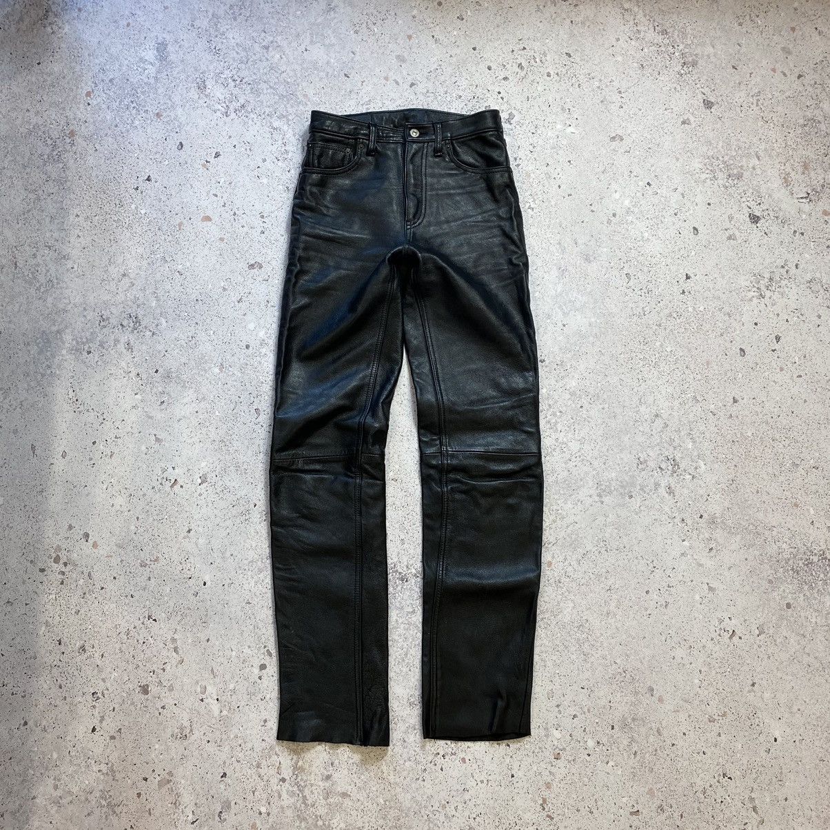 Levi's Vintage Levi’s Leather Nylon Moto Pants Y2K Made In Korea Size US 28 / EU 44 - 1 Thumbnail