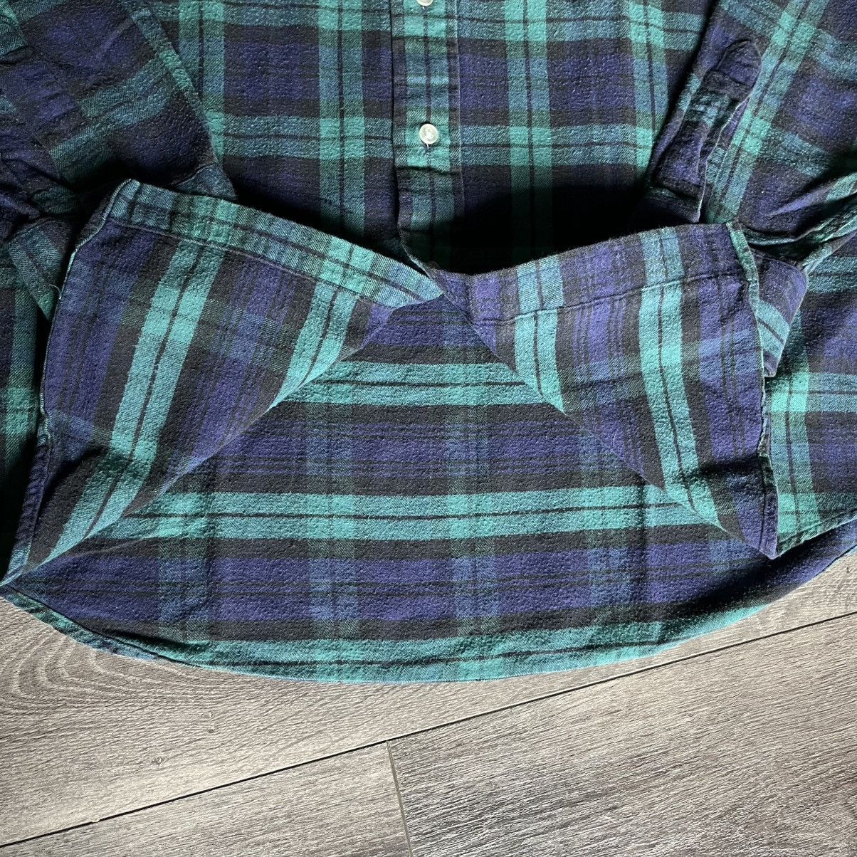 L.L. Bean Vintage 90s L.L. Bean Green/Blue Plaid Flannel Button Shirt Size US XL / EU 56 / 4 - 7 Thumbnail