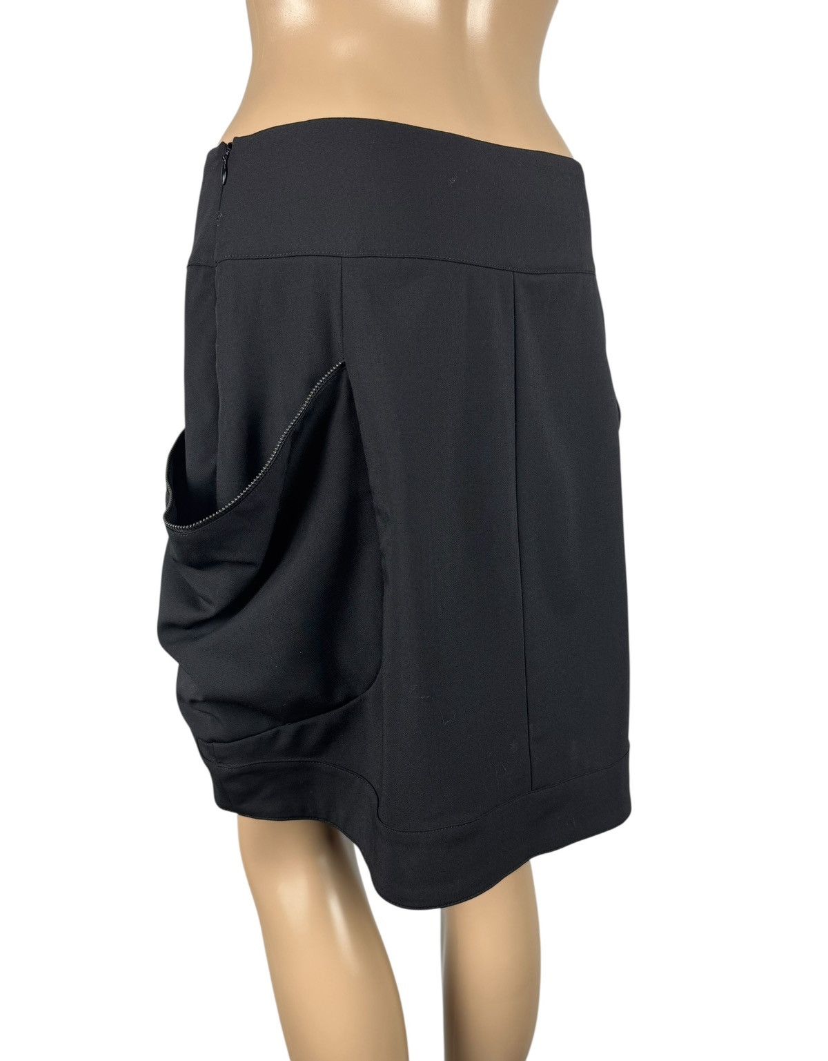 Sarah Pacini Sarah Pacini Wool Mini Skirt Draped Avant Garde size 0 Size 26" / US 2 / IT 38 - 6 Thumbnail