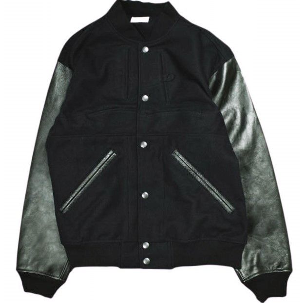 Other Other CHANGES REMAKE VARSITY JACKET Wool Cow Leather Varsity Jacket Textile Outerwear DUTY FREE for USA Size ONE SIZE - 1 Thumbnail