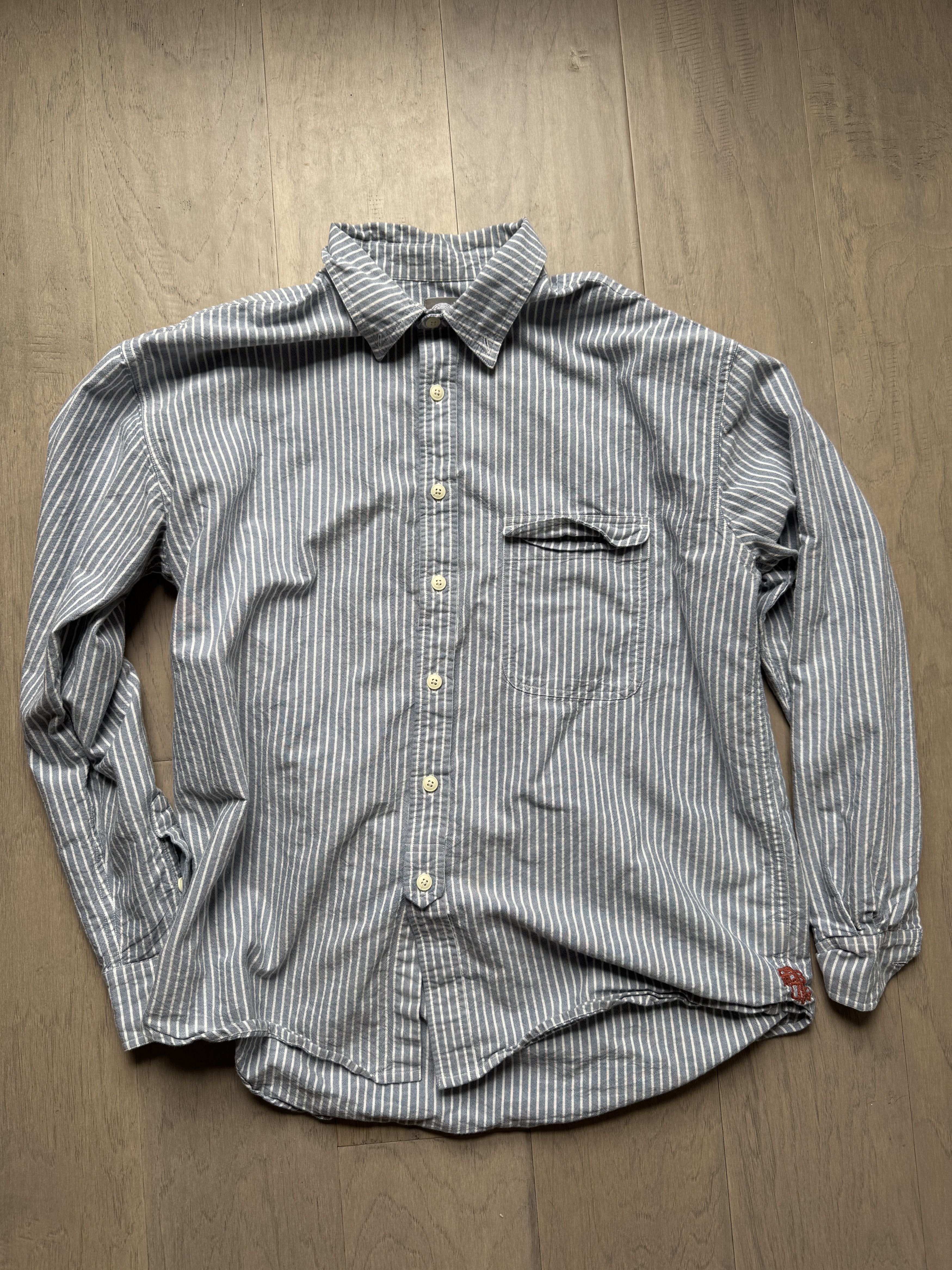CHESTNUT SHIRT - INDIGO / WHITE STRIPE OXFORD CLOTH