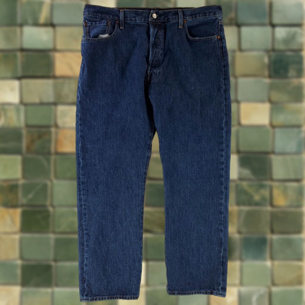 Levi's Levi's 501 Jeans Blue Mens 39x29 Actual 40x30 Straight Regular Jeans Mens Blue Size US 39 - 1 Thumbnail
