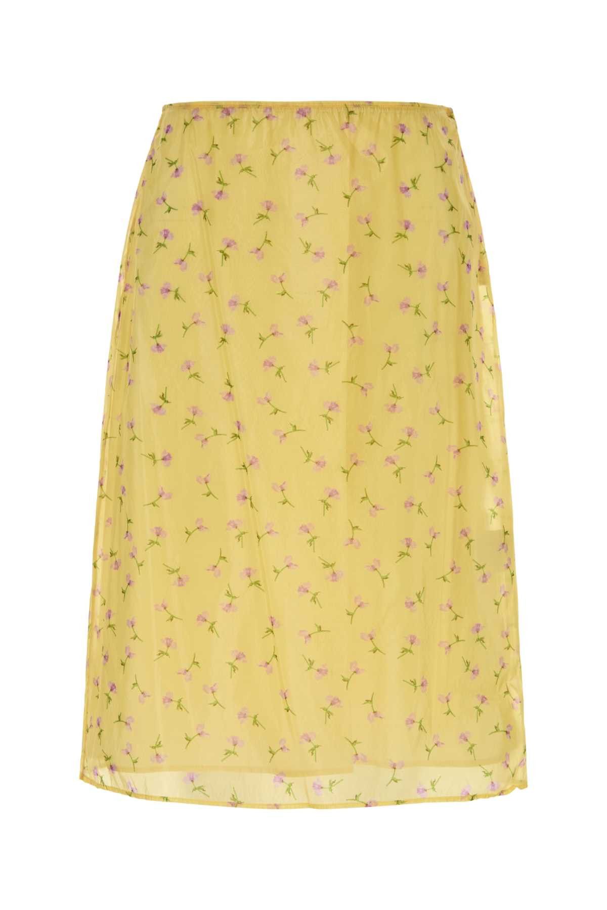 Jil Sander Printed Organza Skirt Size 28" / US 6 / IT 42 - 1 Thumbnail