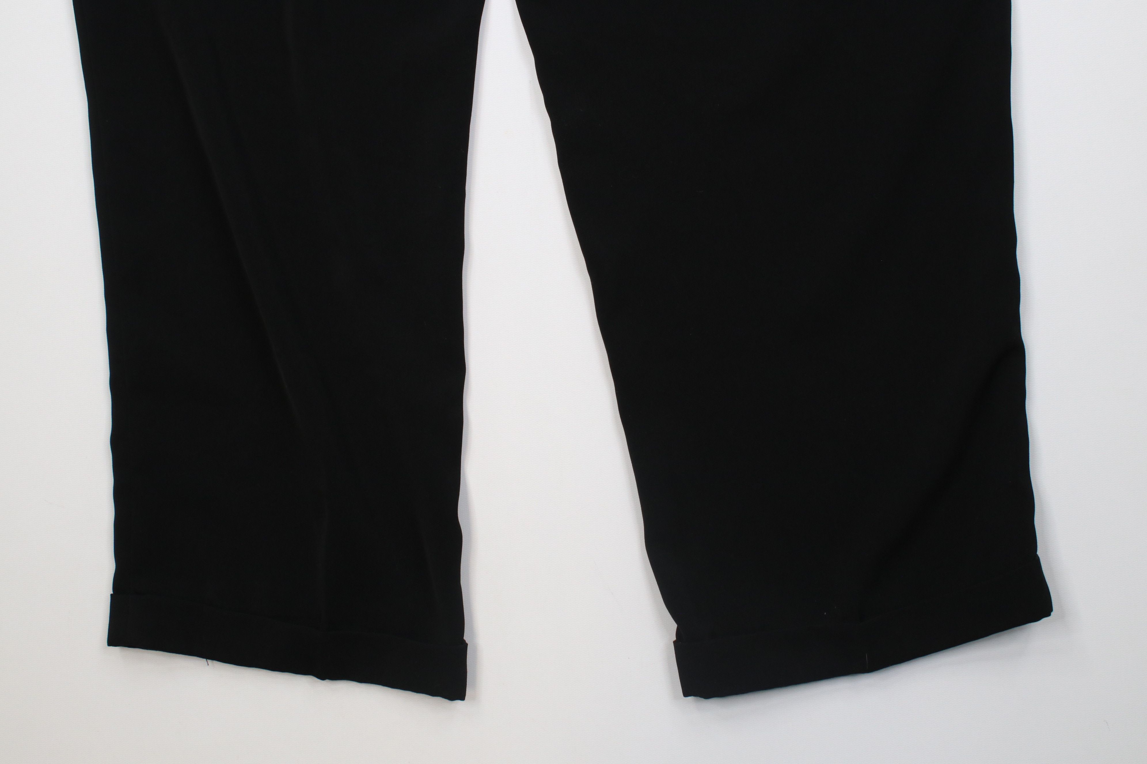Vintage Vintage 90s Streetwear Microfiber Wide Leg Chino Pants Black Size US 38 / EU 54 - 12 Thumbnail