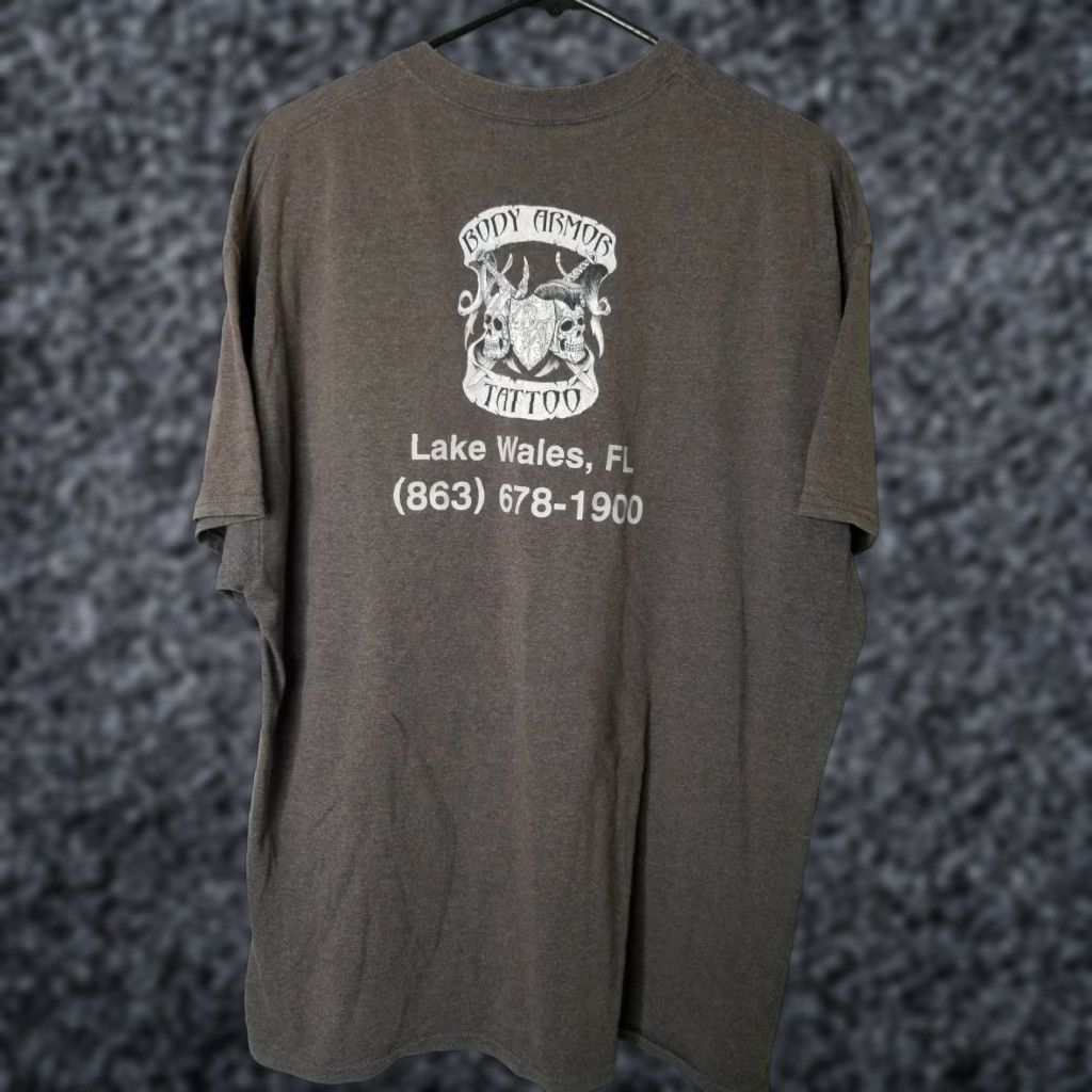 Doublet VINTAGE Mens 2XL T-Shirt Body Armor Tattoo Skull Double Sided Rock Band Lake Wales FL Size US XXL / EU 58 / 5 - 1 Thumbnail