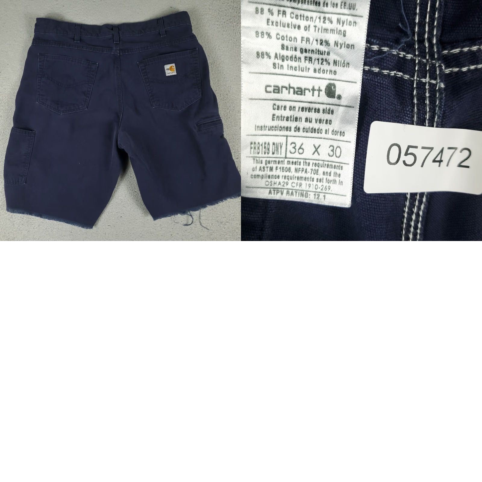 Carhartt Carhartt Shorts Mens Size 36 Blue Cut Off Work Shorts * Size US 36 / EU 52 - 8 Thumbnail