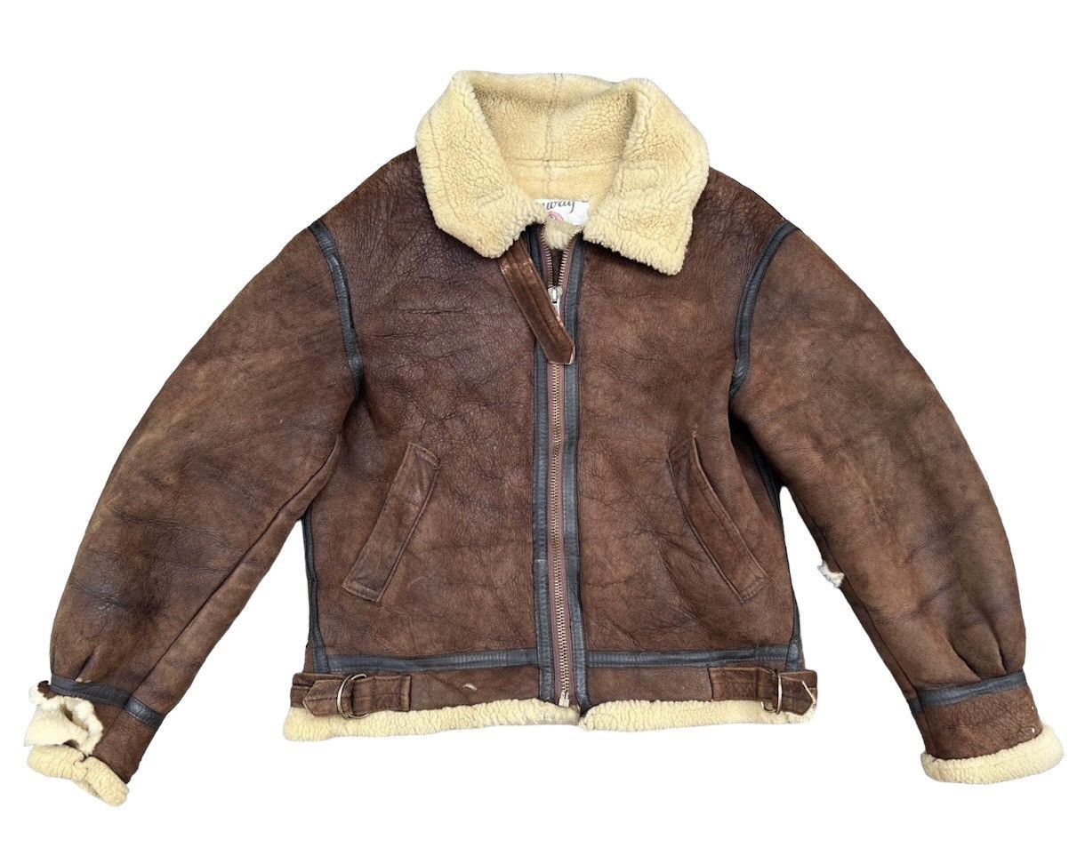 Leather Vintage 80s Tanco Made in Usa Shearling Distress B3 Jacket Size US M / EU 48-50 / 2 - 1 Thumbnail