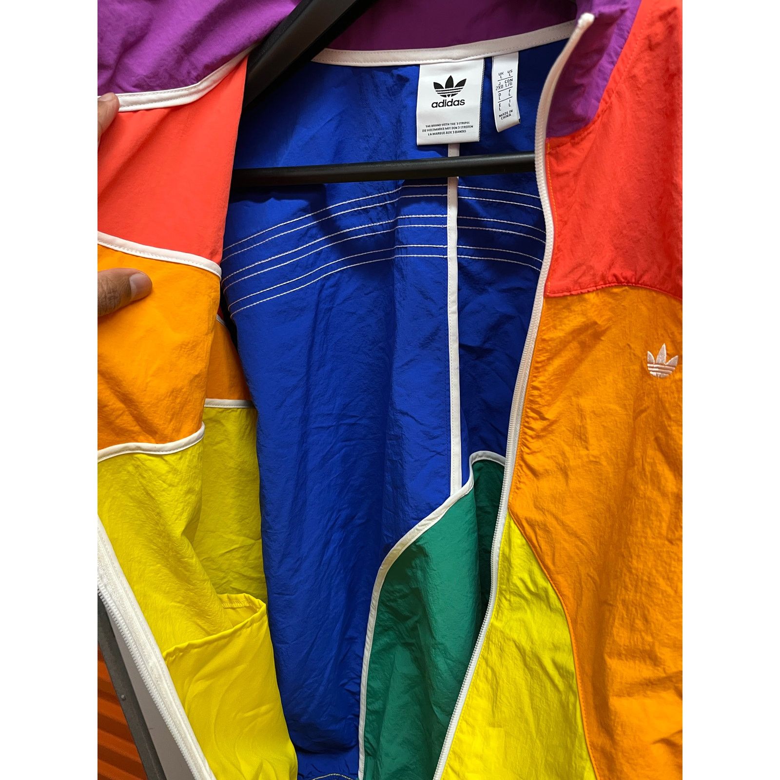 Adidas adidas originals - PRIDE OFF CENTE Sports Jacket Multi/ Sz L Size US L / EU 52-54 / 3 - 10 Thumbnail