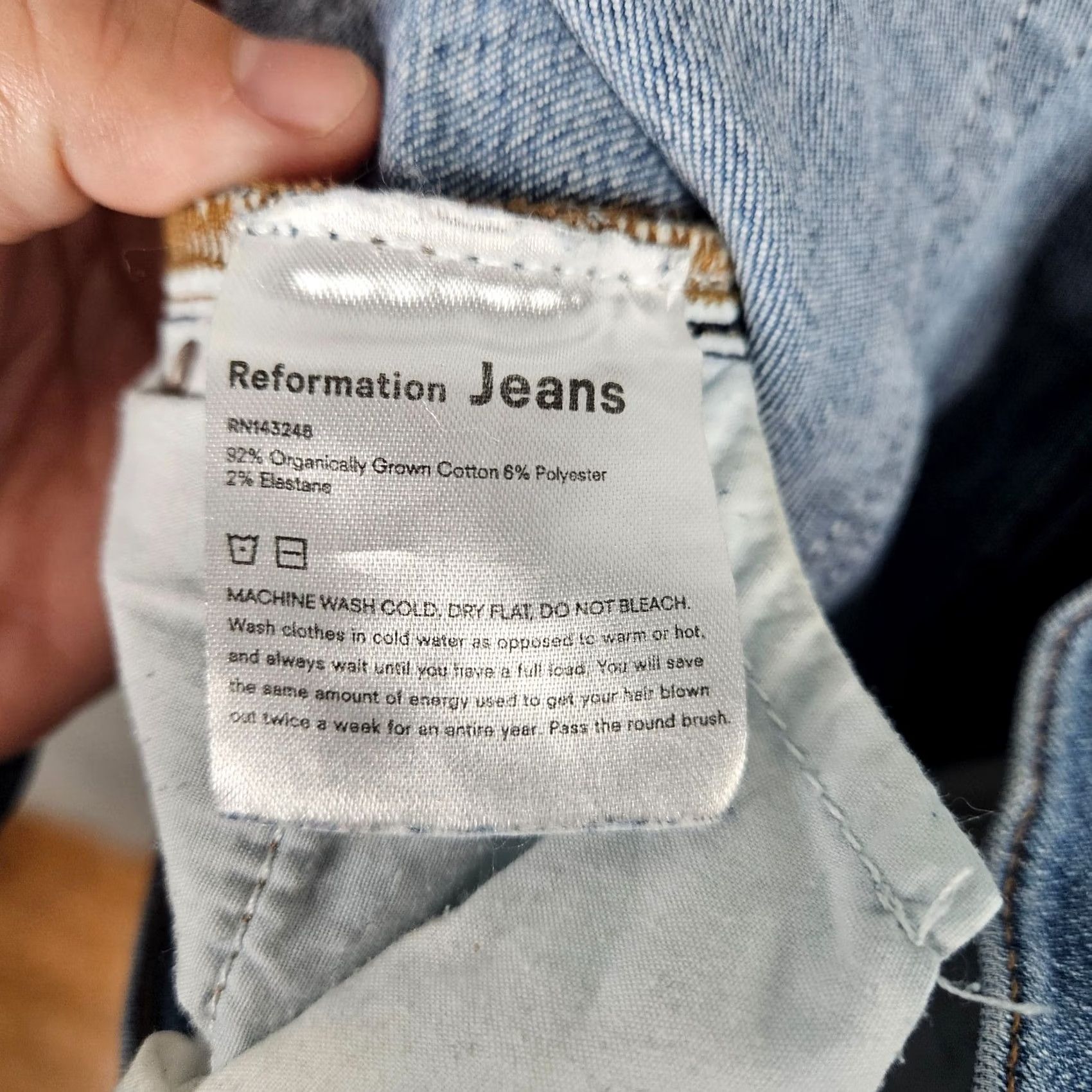 Reformation Reformation Jeans Women's Wash Destin Five Pockets Casual Size 27 Blue Regular Denim Pocketed Front Not apply 92% Organic cotton 8% Elastane X Size 27" / US 4 / IT 40 - 7 Thumbnail