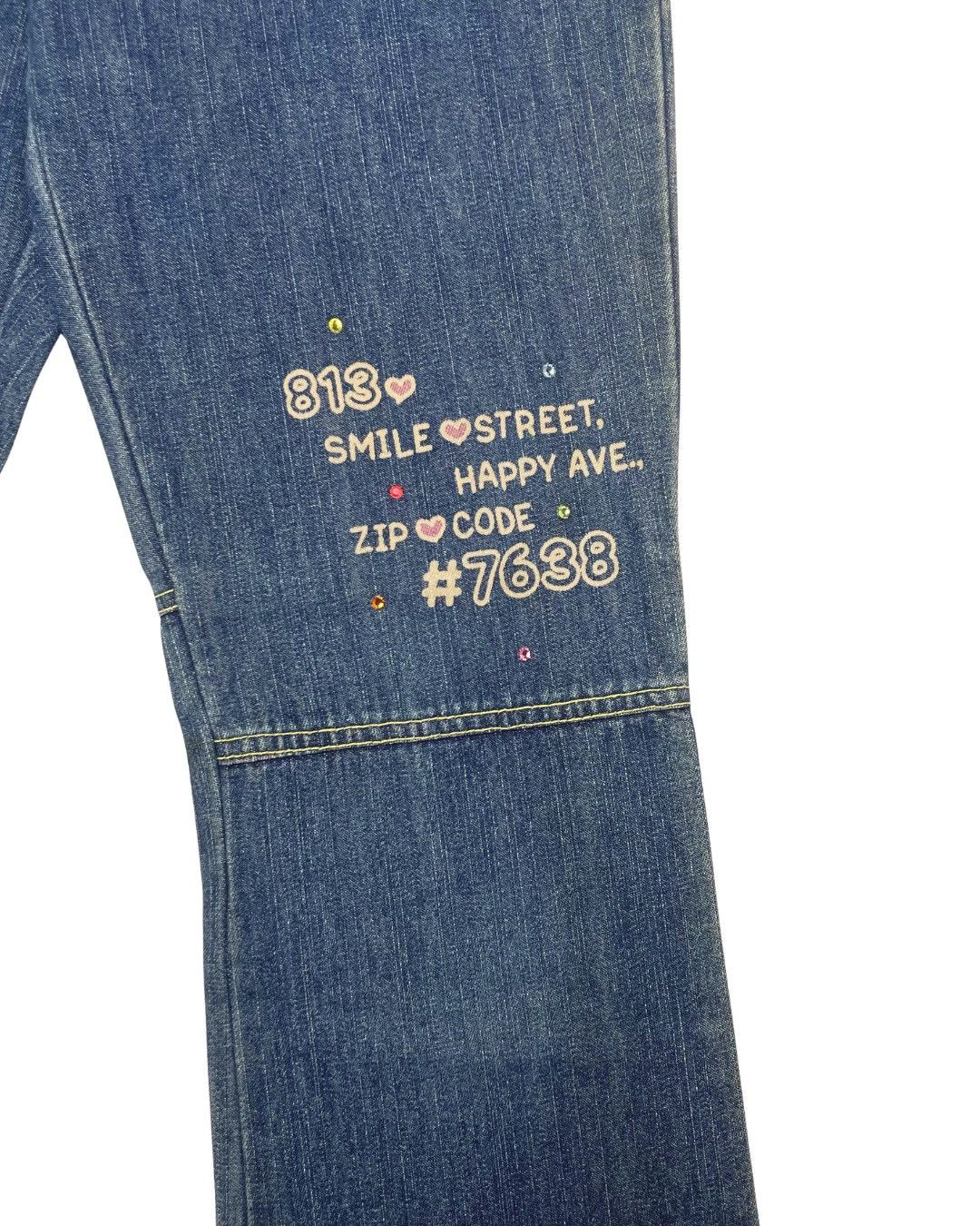 Angel Blue Angel Blue Established 1989 Motto Embroidery Flared Jeans Size 28" / US 6 / IT 42 - 5 Thumbnail