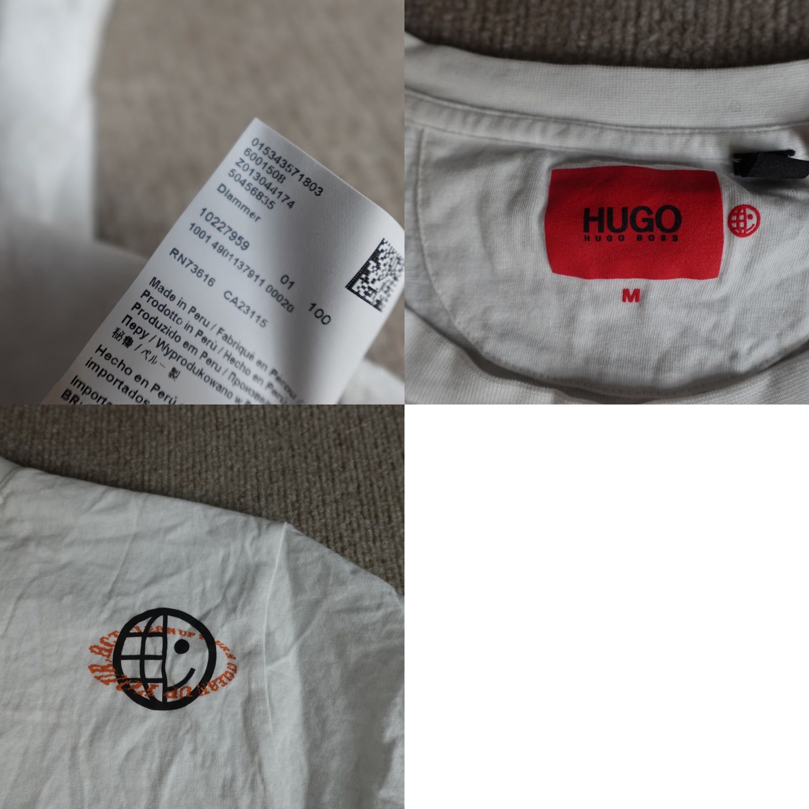 Hugo Boss VINTAGE Hugo Boss Shirt Small White Double Sided Diammer Made in Peru Size US S / EU 44-46 / 1 - 8 Thumbnail