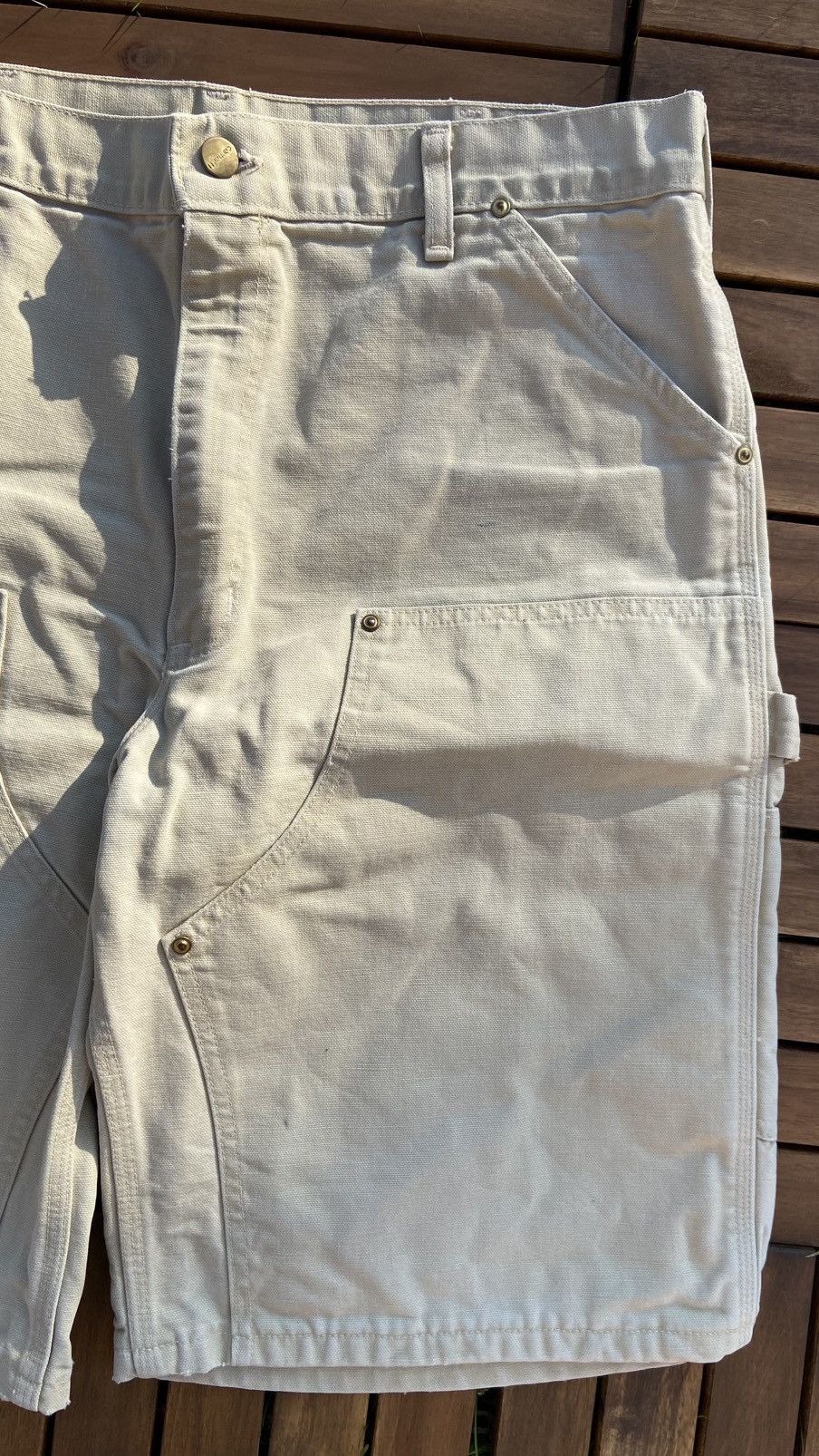 Carhartt 🟤Carhartt Double knee shorts jorts 19 DB🟤 Size US 36 / EU 52 - 8 Thumbnail
