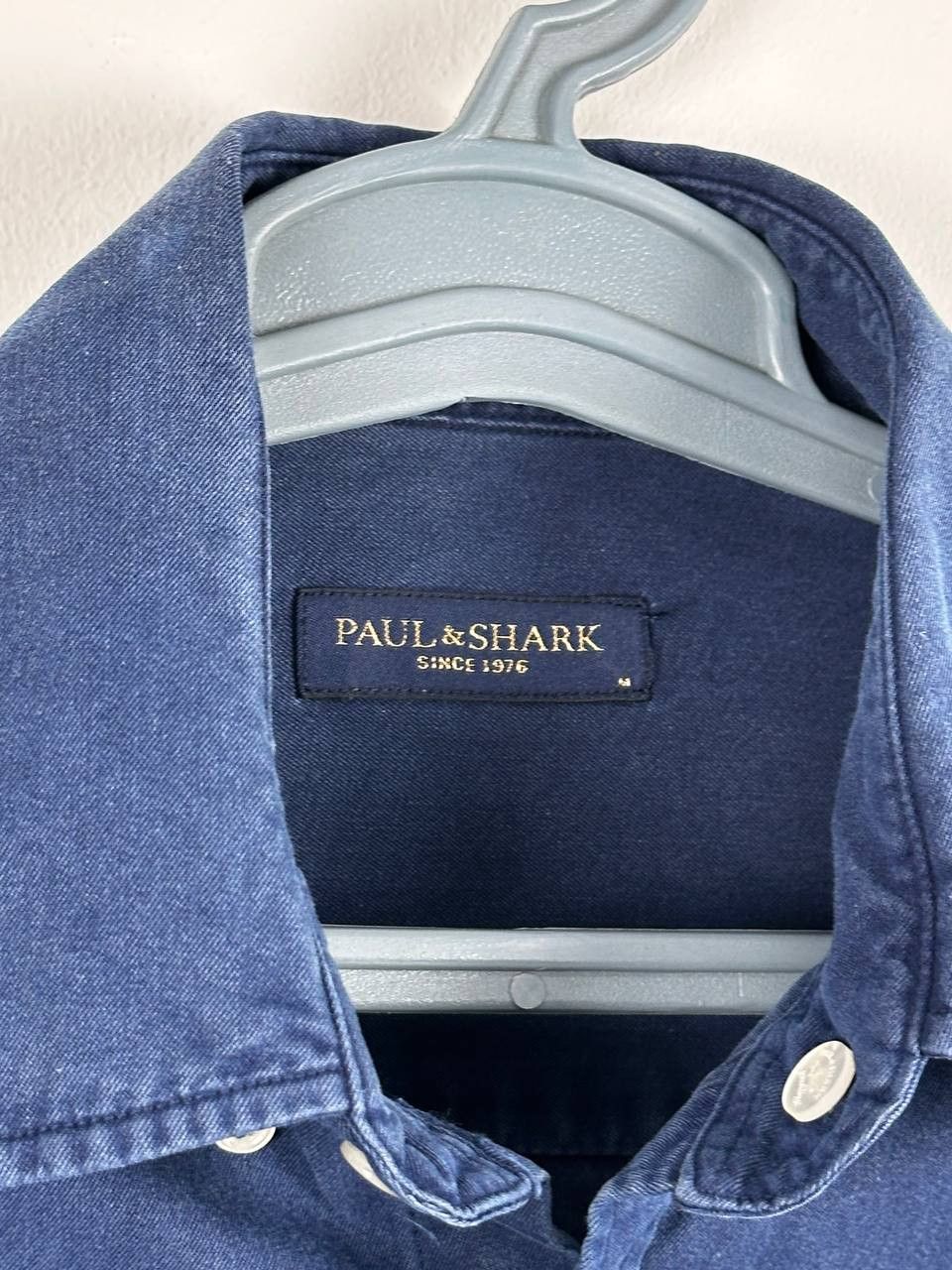 Designer × Paul & Shark Paul & Shark Yachting Indigo Wash Clear Fit Shirt Luxury Size US M / EU 48-50 / 2 - 5 Thumbnail