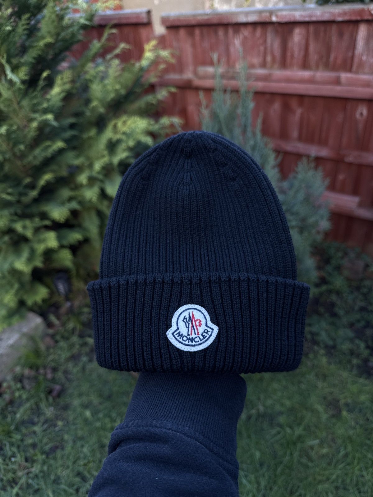Moncler Moncler Logo Wool Beanie Black | Grailed