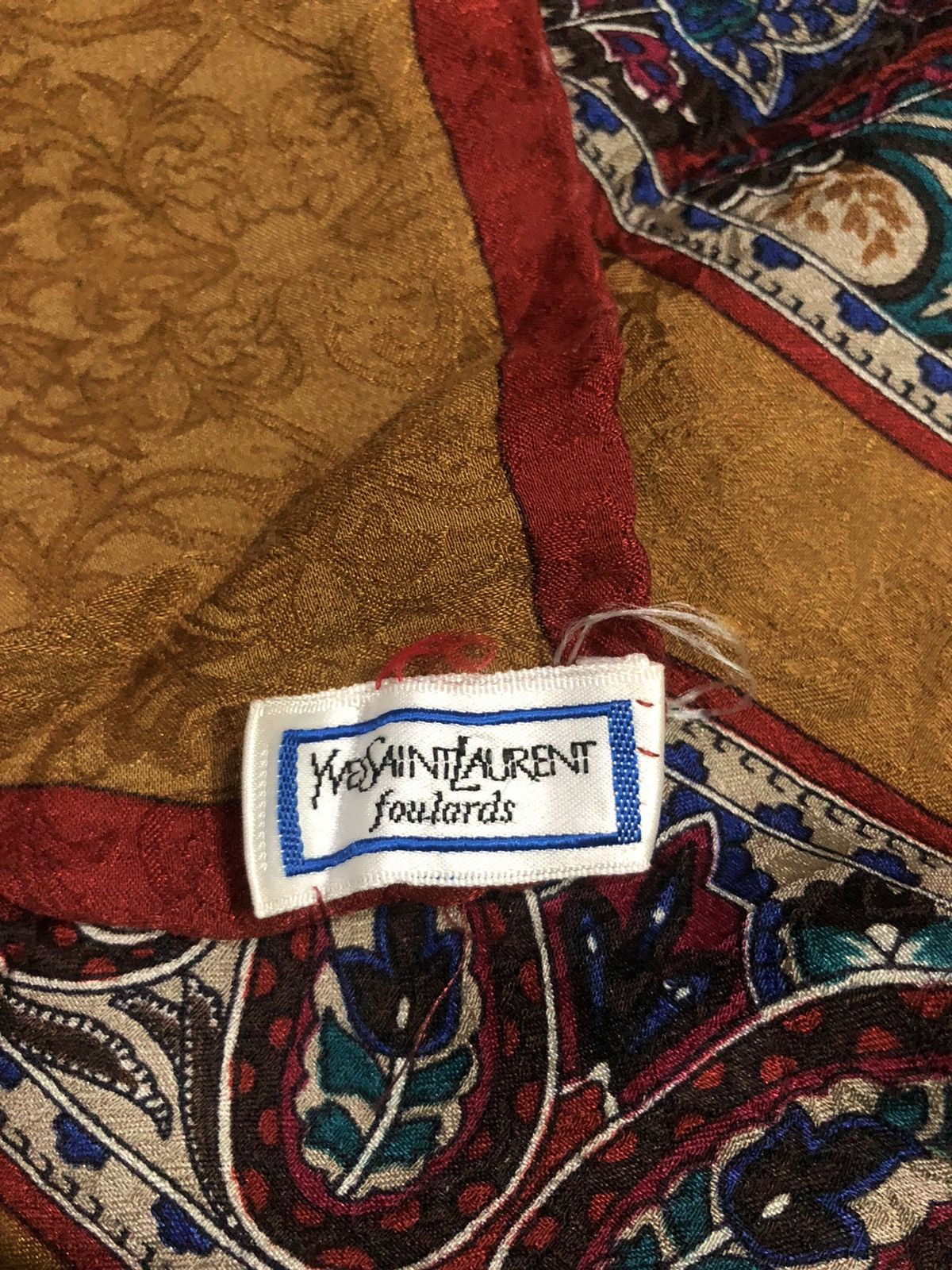 Designer × Yves Saint Laurent Yves Saint Laurent Florals Silk Scarf Size ONE SIZE - 4 Thumbnail