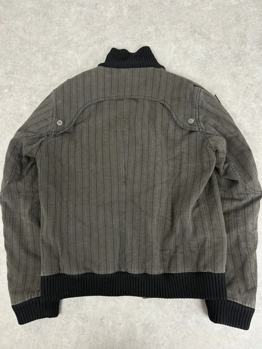 Just Cavalli AW2004 Cavalli Grey Lines Bomber Jacket Size US L / EU 52-54 / 3 - 6 Thumbnail