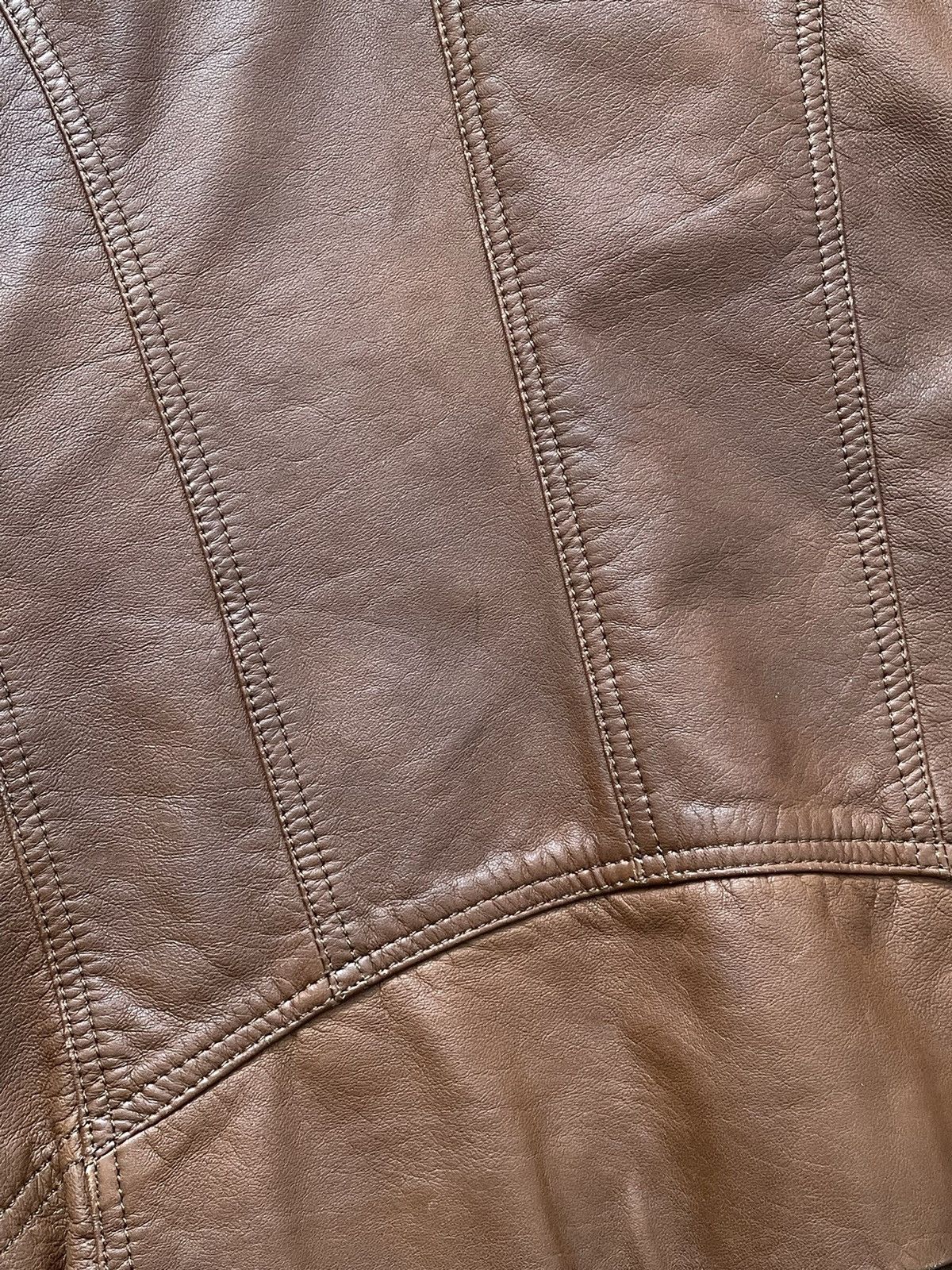 Vintage Brown Retro 90s Genuine Real Leater Bomber Punk Rock Metal Size US M / EU 48-50 / 2 - 9 Thumbnail