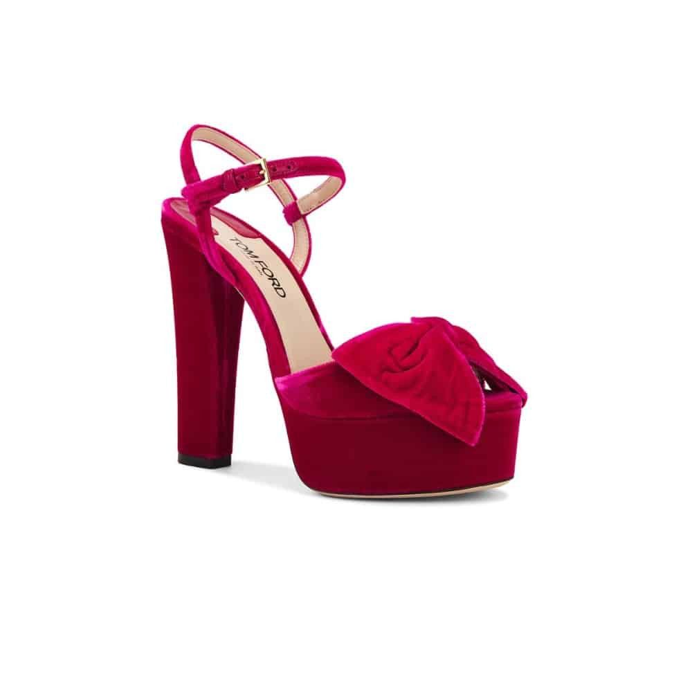 Tom Ford o1loc1c1125 W3570 Brigitte Platform Sandals in Fuchsia Size US 10 / IT 40 - 2 Thumbnail