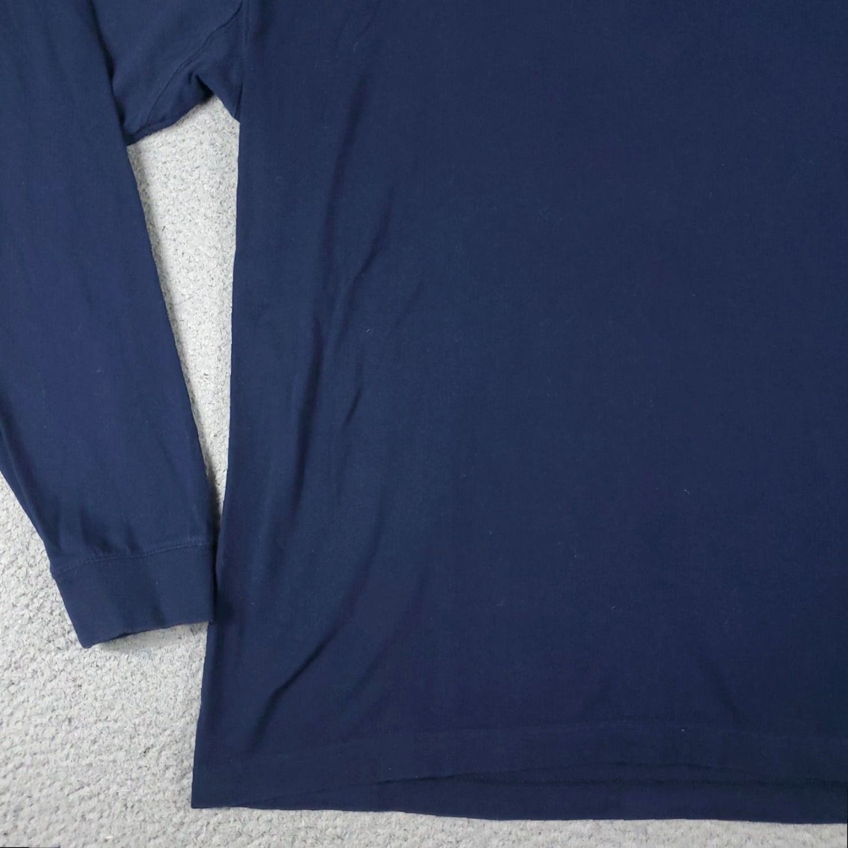 Champion Champion T Shirt Mens XL Navy Blue Long Sleeve Crew Neck Cotton Logo Modern Sports Shirt Mens XL Navy Blue Size US XL / EU 56 / 4 - 3 Thumbnail