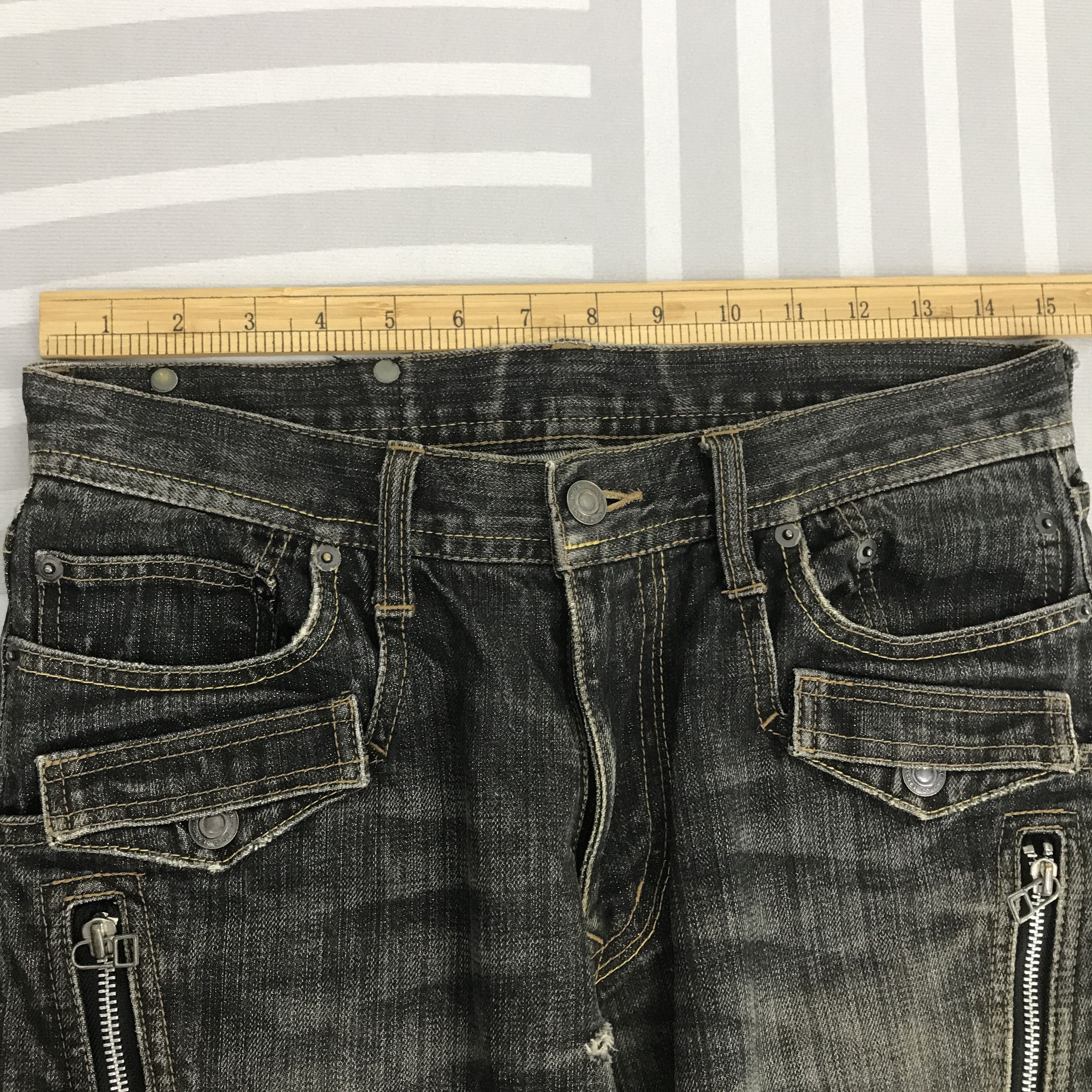 Japanese Brand × Vintage Vintage Edge rupert Distressed Black Denim jeans pant Size US 29 - 9 Thumbnail