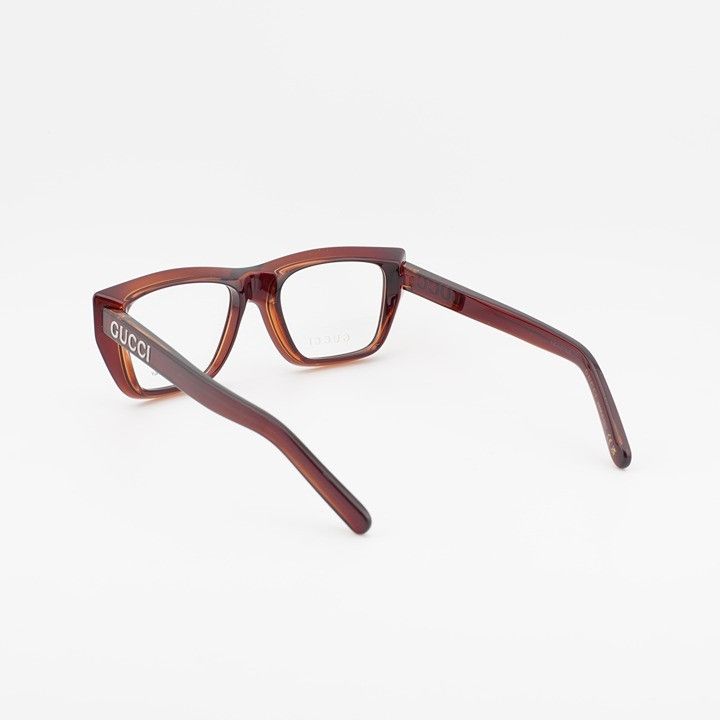 Gucci Gucci GG1724O 002 Eyeglasses Dark Havana 52mm Square Frame Size ONE SIZE - 9 Thumbnail