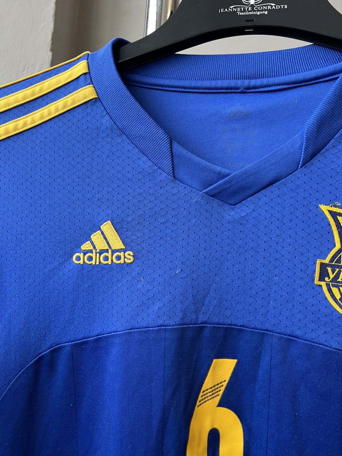 Adidas 2013/14 UKRAINE #6 PEKUR WOMEN WORLD CUP MATCH WORN JERSEY Size M / US 6-8 / IT 42-44 - 6 Thumbnail