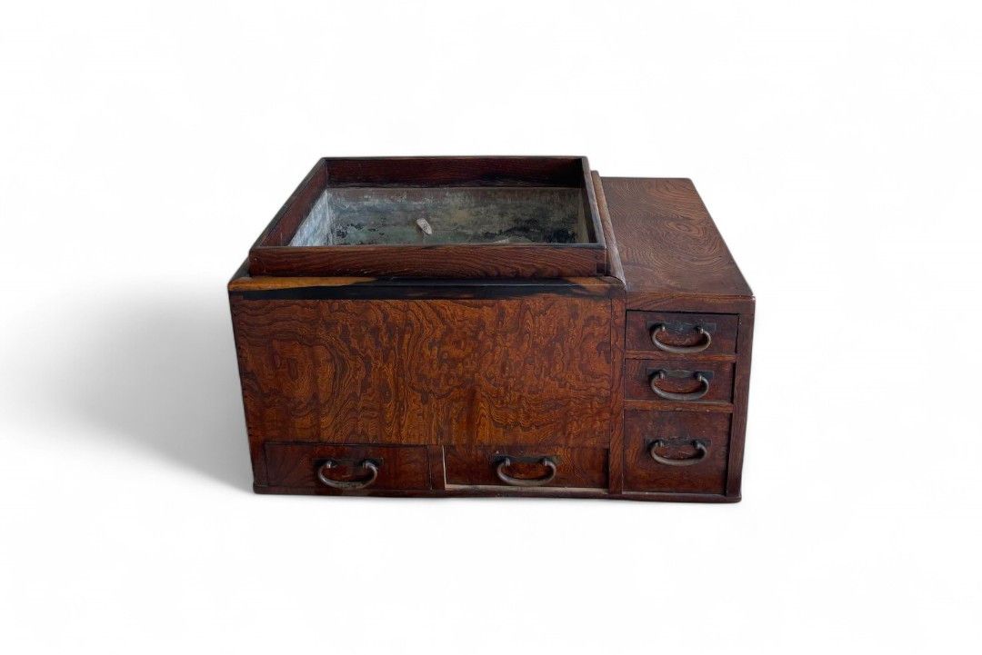 Other Japanese Hibachi Chest Plants or Fire Brown Antique Edo Wood Size ONE SIZE - 1 Thumbnail