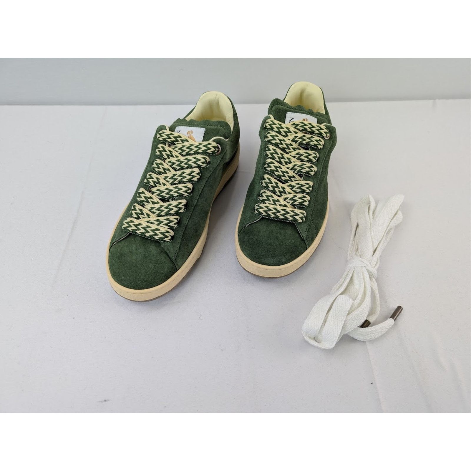 Lanvin o1rshd1 Curb Lite Low-Top Sneakers in Dark Green Size US 11 / EU 44 - 9 Thumbnail