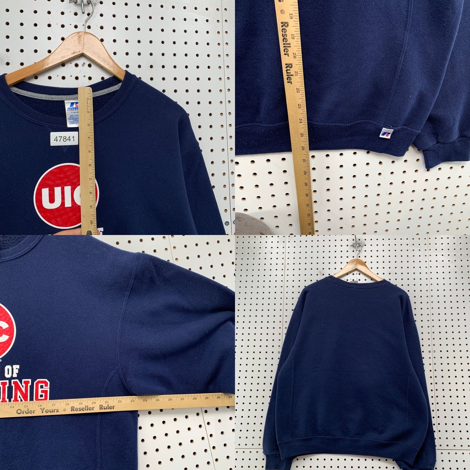 Russell Athletic VINTAGE Russell Athletic UIC College Nursing Sweatshirt Mens L Navy Blue Fleece Crewneck Size US L / EU 52-54 / 3 - 8 Thumbnail
