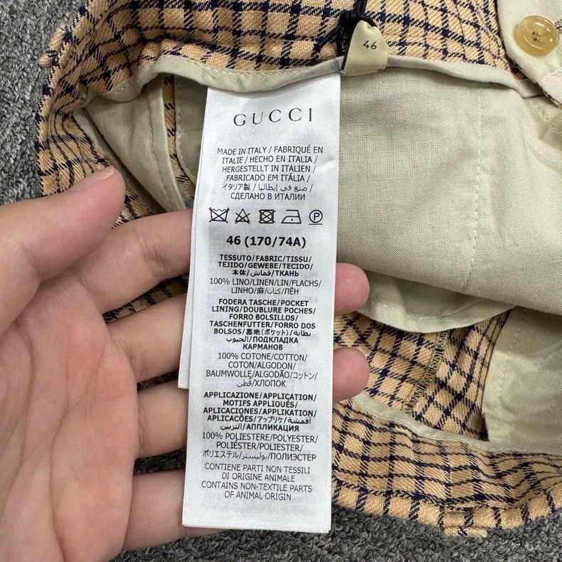 Gucci Gucci Linen plaid casual pants Size US 30 / EU 46 - 3 Thumbnail