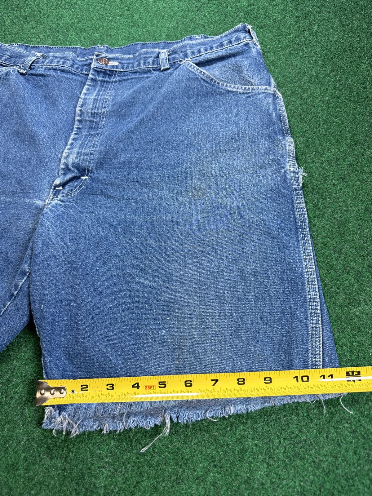 Dickies × Vintage Vtg 70s Dickies Cutoff Jorts Baggy Talon Zipper Denim Shorts Size US 38 / EU 54 - 7 Thumbnail