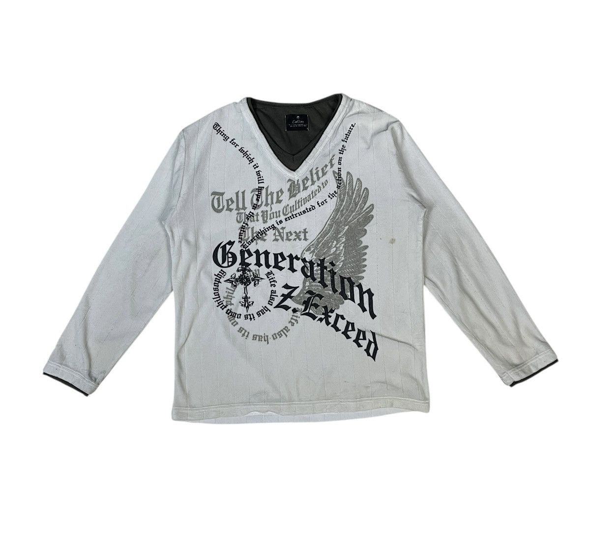 Beauty Beast × If Six Was Nine × Le Grande Bleu (L.G.B.) Generation Z Poem Double Layer Velvet Tshirt Vkei Style Size US L / EU 52-54 / 3 - 1 Thumbnail