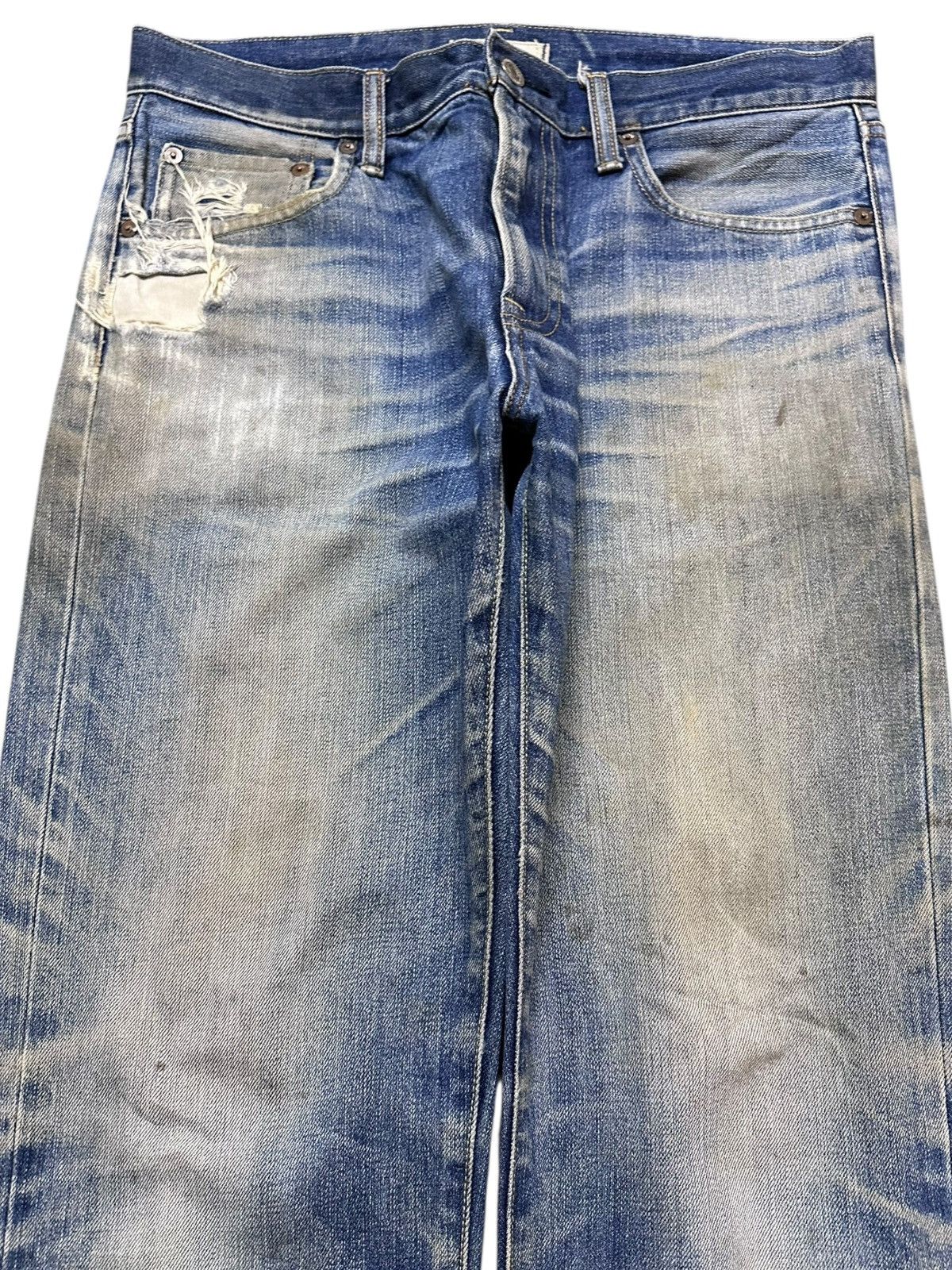 Marni × Uniqlo Vintage Uniqlo Mudwash Ripped Distressed Denim Size US 32 / EU 48 - 2 Thumbnail