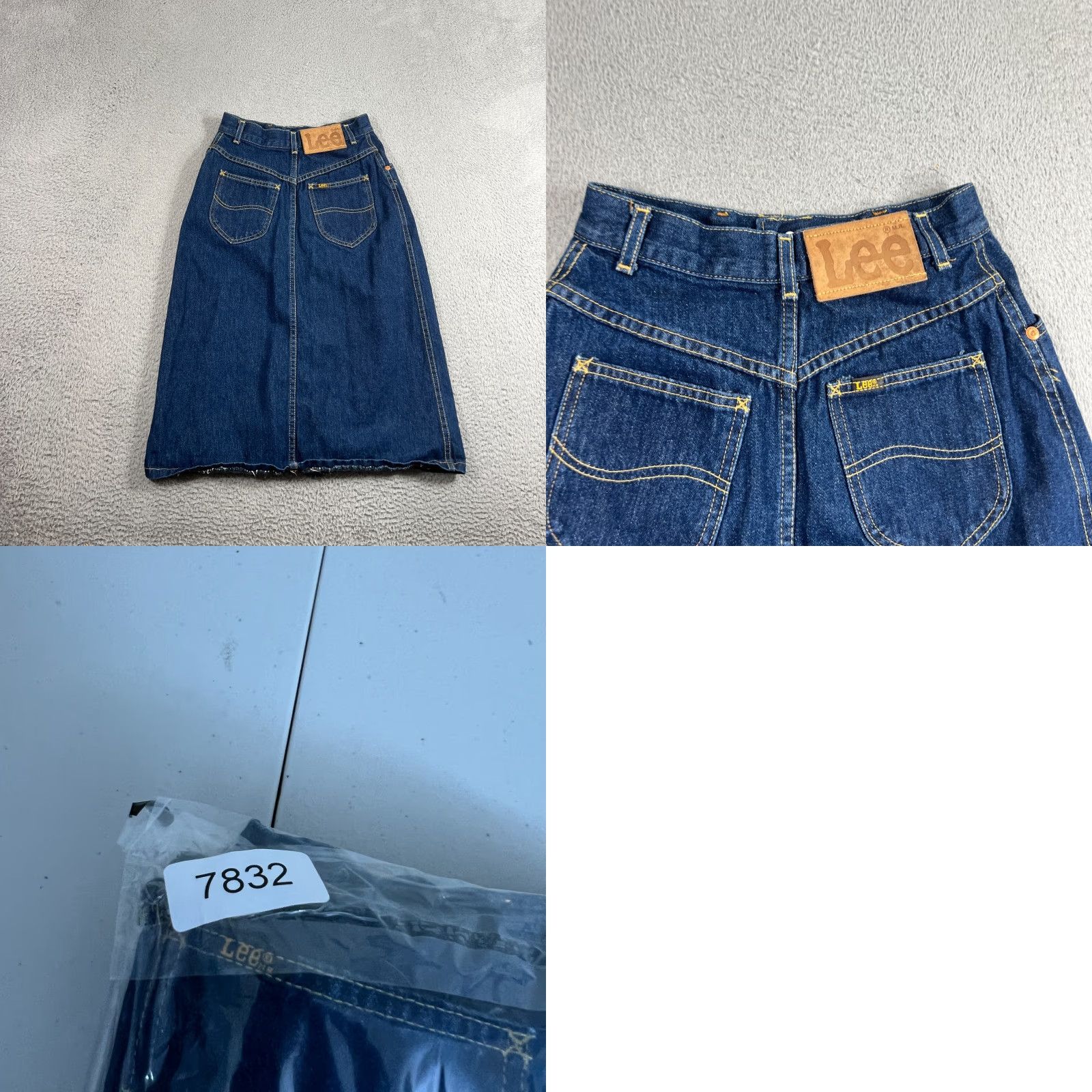 Lee Vintage Lee Women's Denim Skirt A-Line Long Size 5 Blue 26" Casual Skirt Size 27" / US 4 / IT 40 - 8 Thumbnail