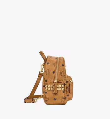 MCM o1mt1gz0125 Size: OS / Studded Backpack in Brown/Black Size ONE SIZE - 3 Thumbnail