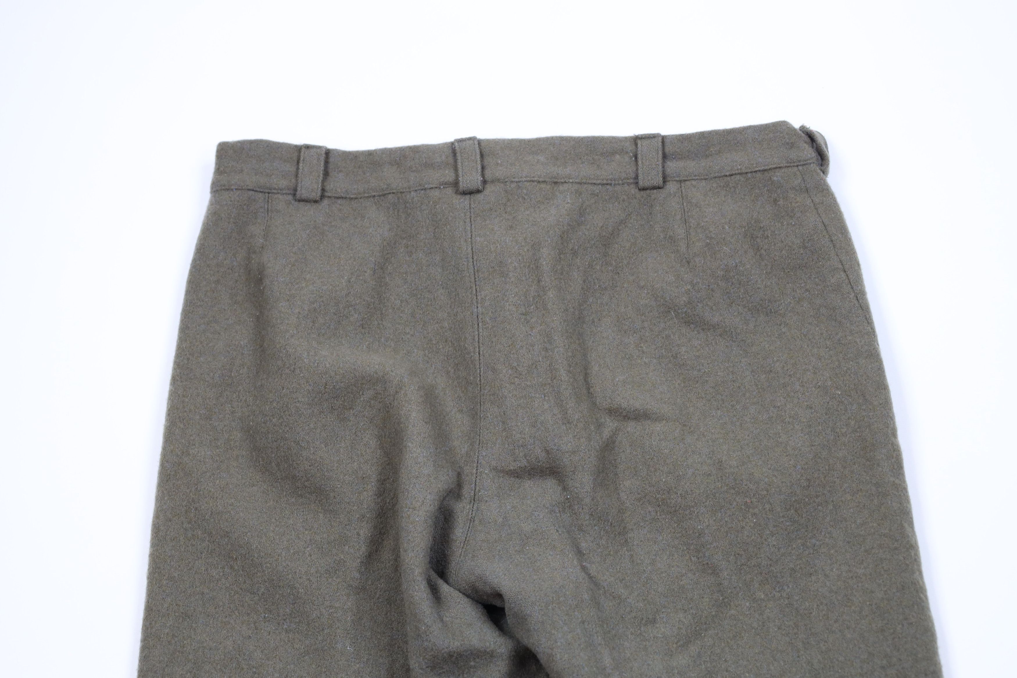 Vintage Vintage 80s Serbia Military Button Fly Wool Pants Green Size US 34 / EU 50 - 9 Thumbnail