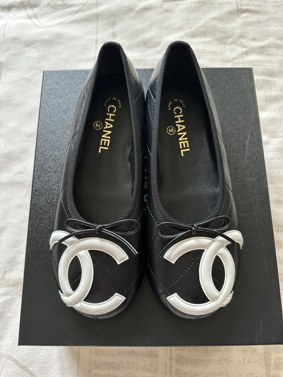 Chanel Chanel 2026M coco beach Cambon ballerina flats Black size 39 Size US 9 / IT 39 - 2 Thumbnail