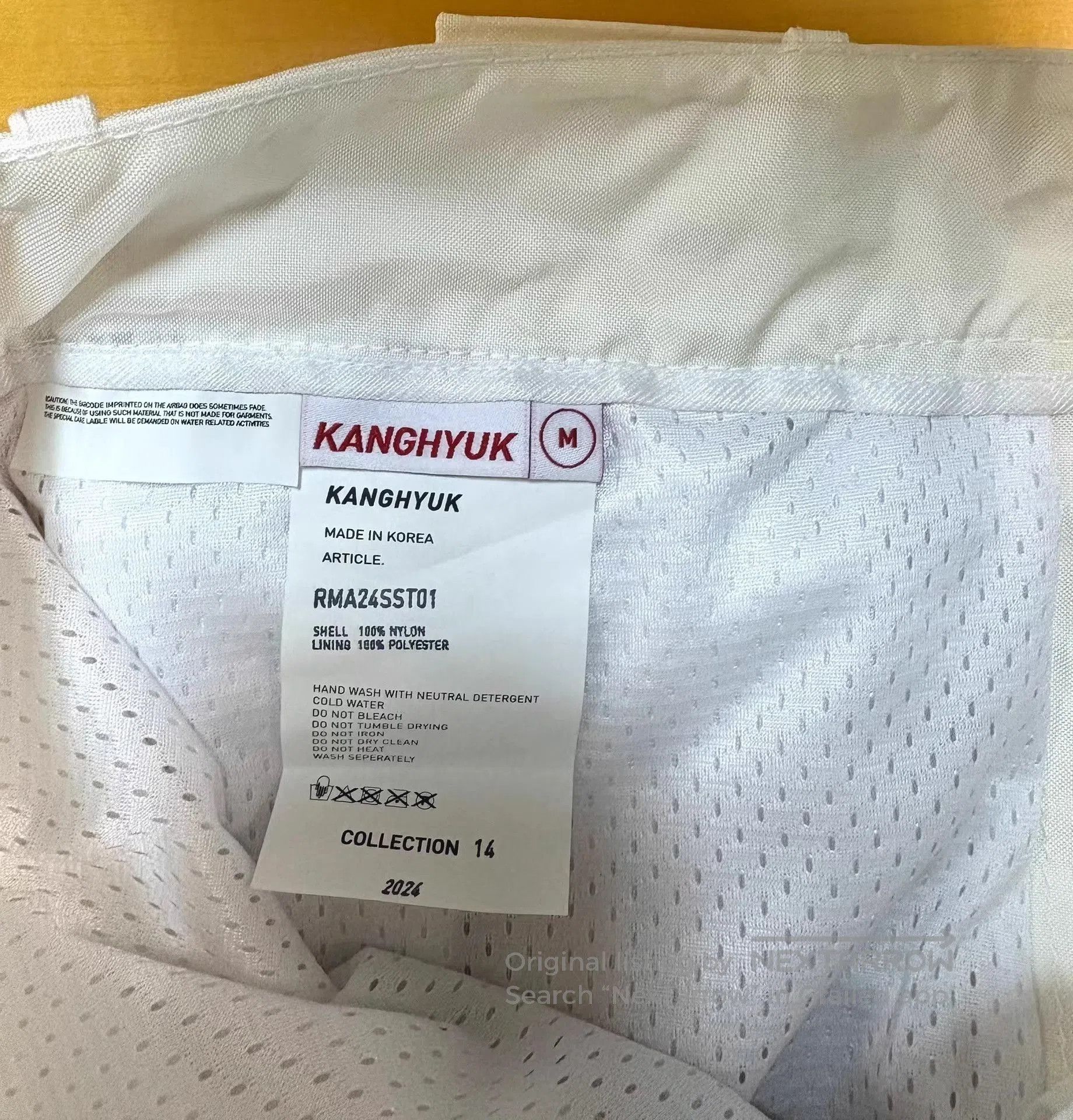 KANGHYUK White Casual Pants w/ Knee Patches & Red Stitching. Size US 34 / EU 50 - 2 Thumbnail