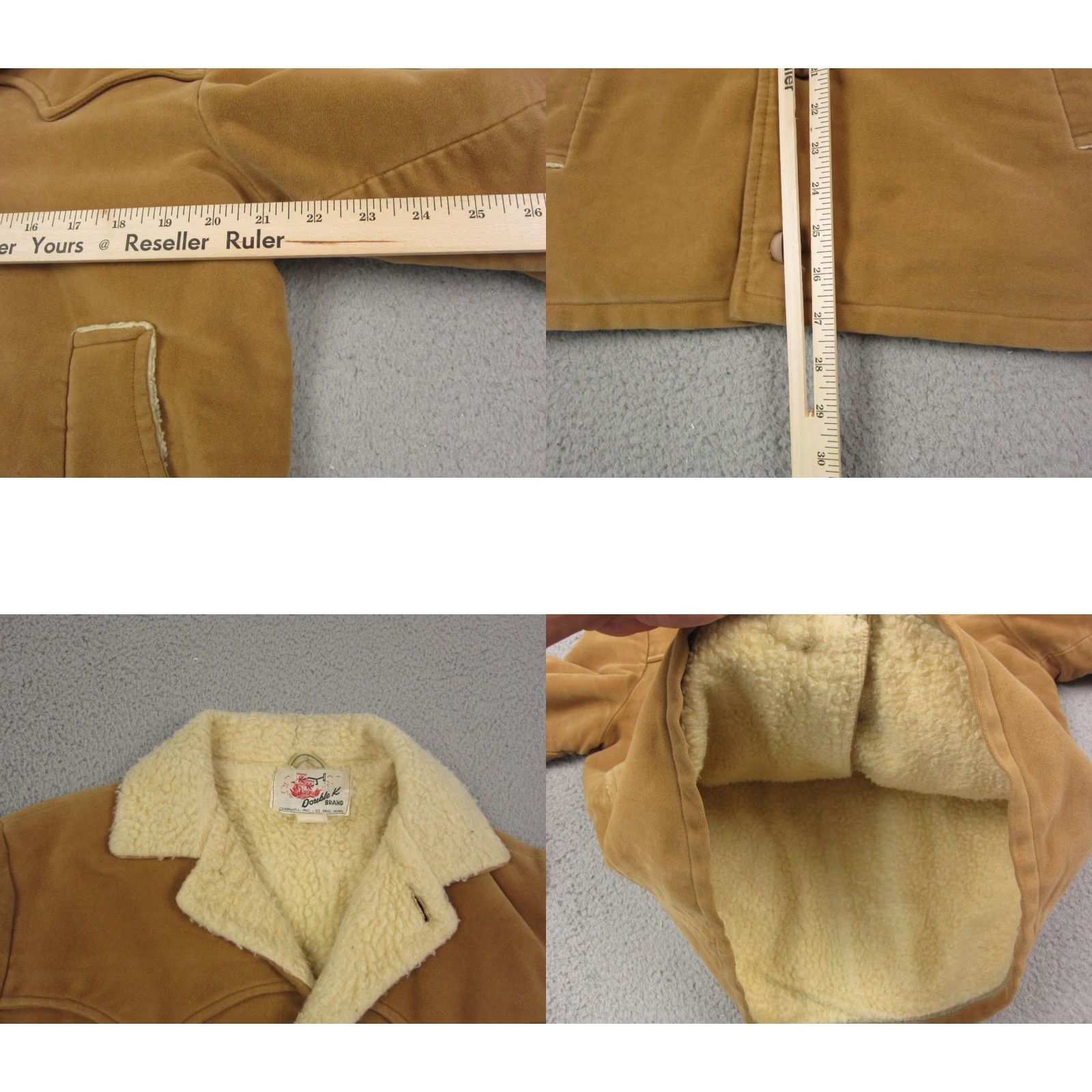 Doublet VINTAGE Double K Brand Jacket Mens 40 Brown Suede Bomber Jacket 80s 90s Lined Zipper Button Regular/Adult Mens Size US XXS / EU 40 - 8 Thumbnail