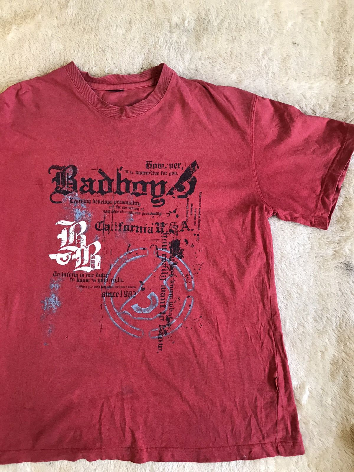 Japanese Brand Bad Boy California Poem T-Shirt Size US L / EU 52-54 / 3 - 3 Thumbnail
