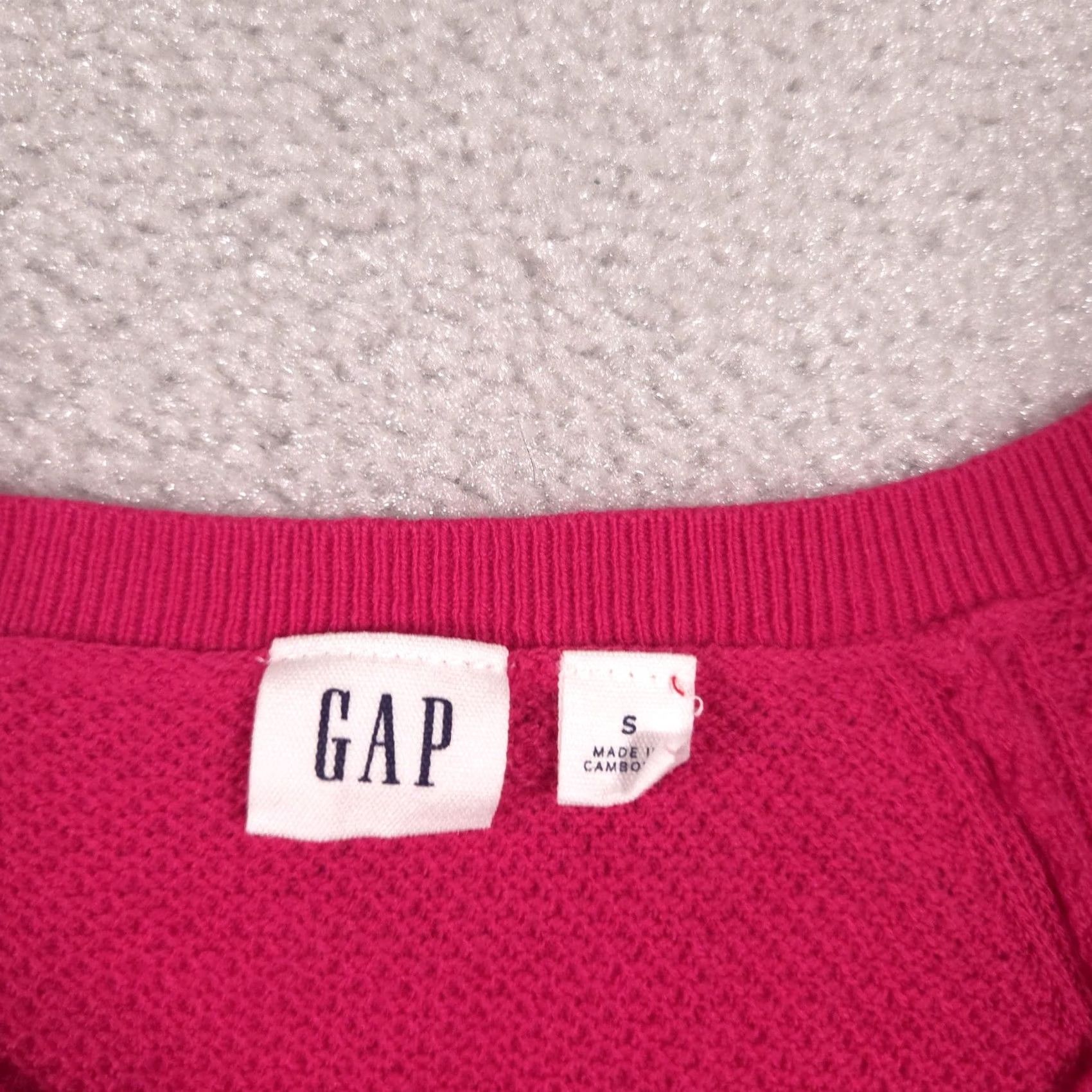 Gap Gap Sweater Womens S Pink V-Neck Waffle Knit Pullover Long Sleeve Pullover Casual Knit Slim Raglan Cuffs Hem Size S / US 4 / IT 40 - 5 Thumbnail